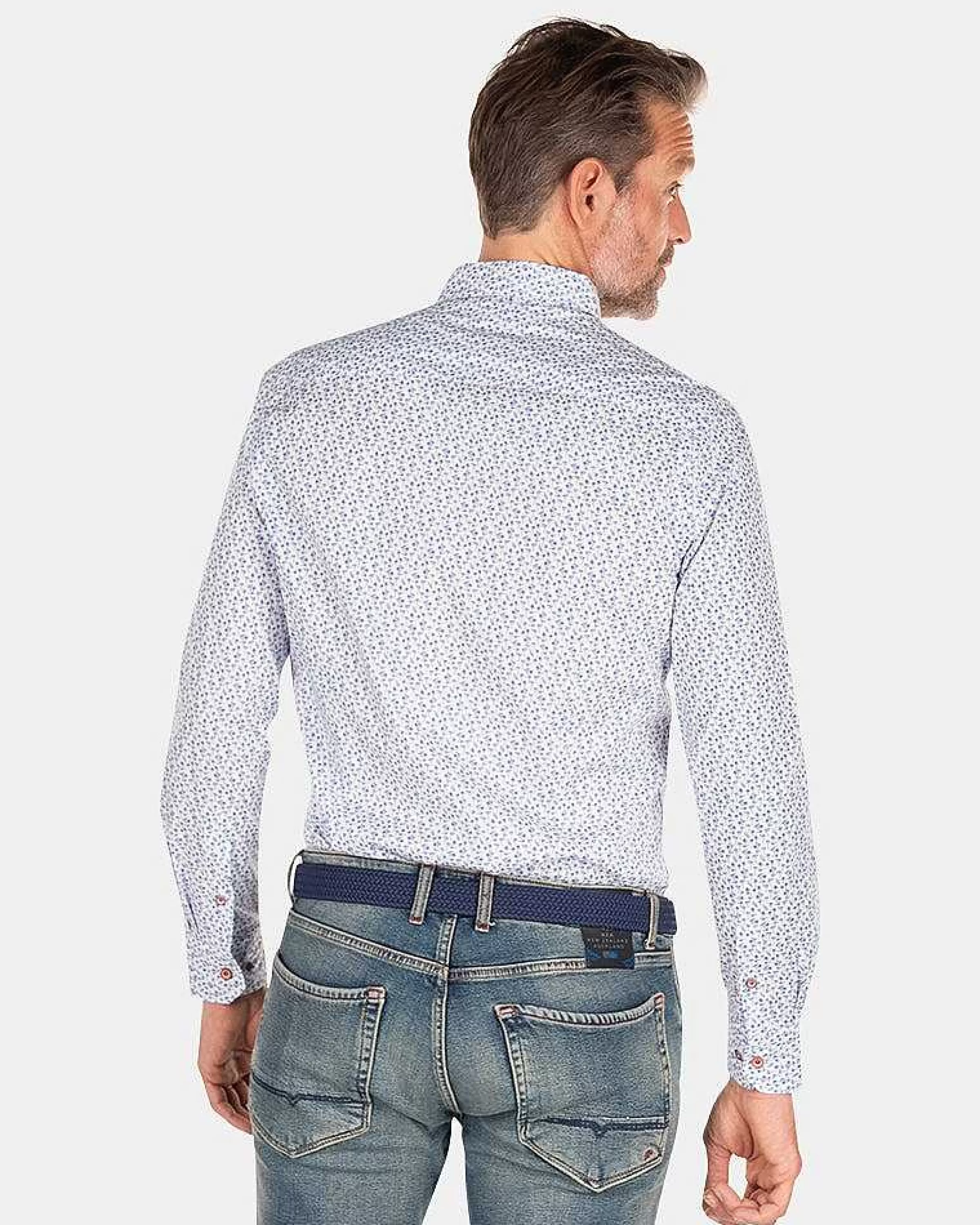 blauw_geprint_katoenen_overhemdrhythm_blue_2-2.webp NZA New Zealand Auckland Overhemden | Blauw Geprint Katoenen Overhemd-Rhythm Blue