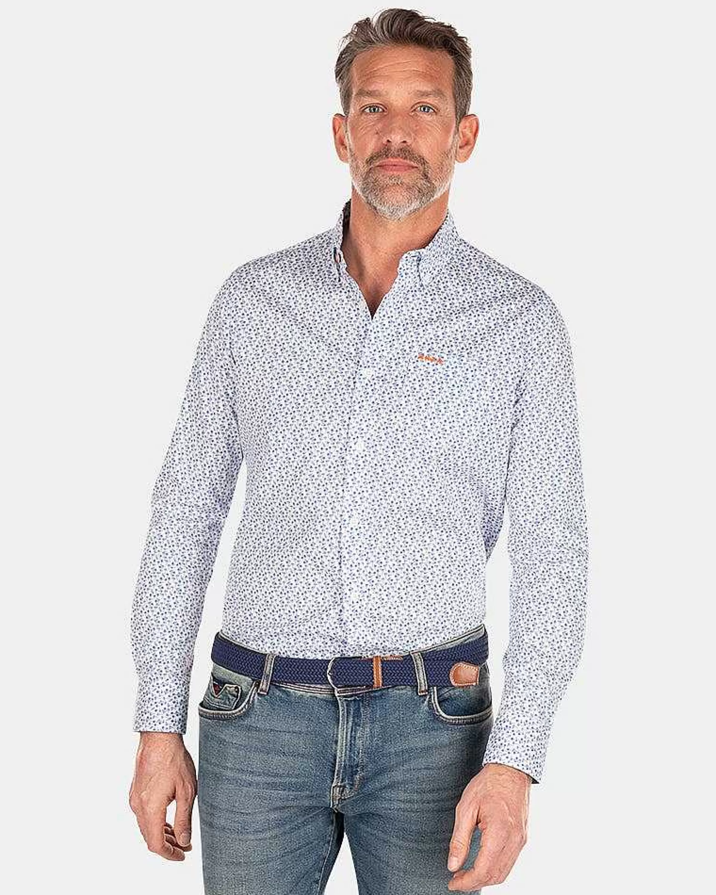 blauw_geprint_katoenen_overhemdrhythm_blue_8-2.webp NZA New Zealand Auckland Overhemden | Blauw Geprint Katoenen Overhemd-Rhythm Blue