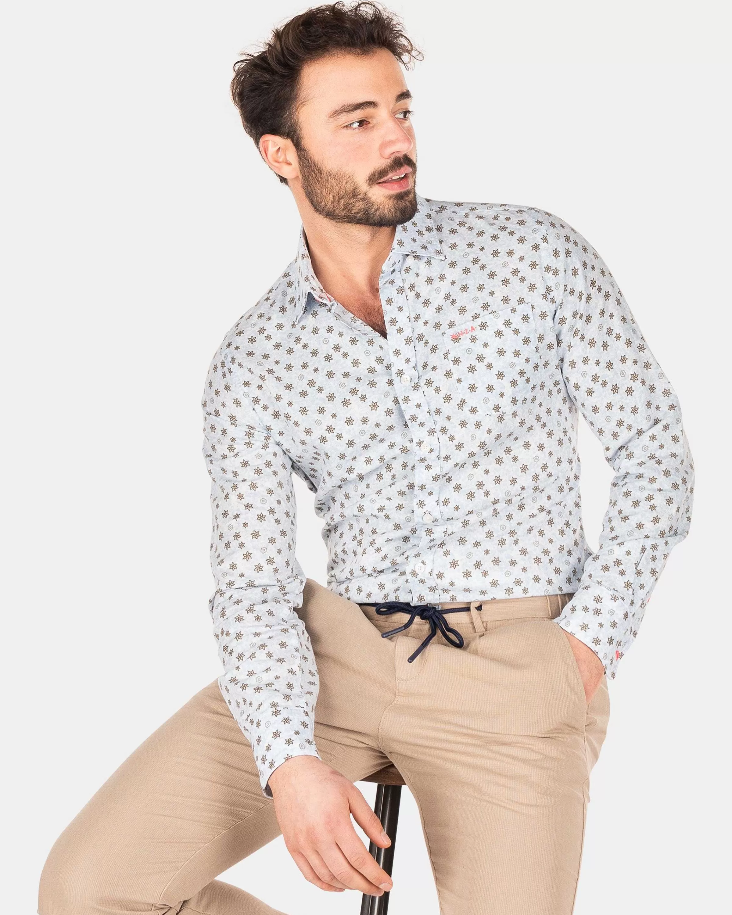 blauw_overhemd_met_bloemenprintuniversal_blue_6-2.webp NZA New Zealand Auckland Overhemden | Blauw Overhemd Met Bloemenprint-Universal Blue