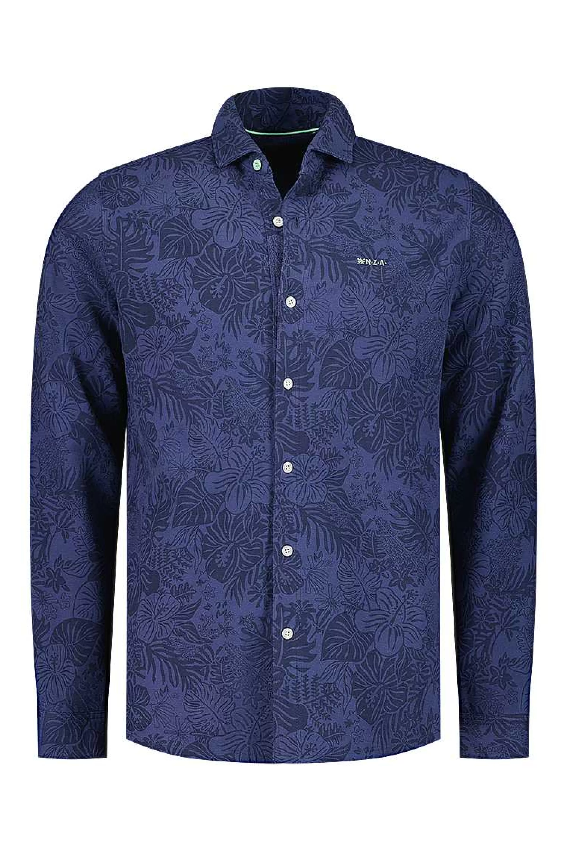 donkerblauw_overhemd_met_bloemendusk_navy_5-2.webp NZA New Zealand Auckland Overhemden | Donkerblauw Overhemd Met Bloemen-Dusk Navy