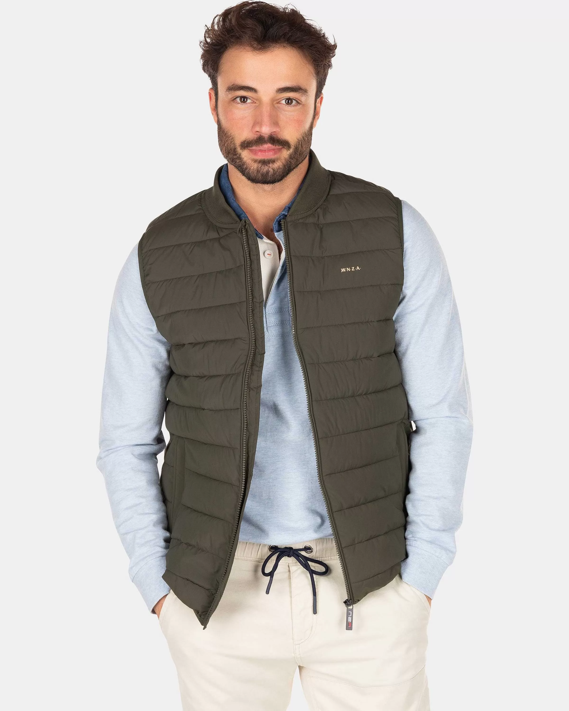 effen_bodywarmerjacket_army_1-2.webp NZA New Zealand Auckland Jassen | Effen Bodywarmer-Jacket Army