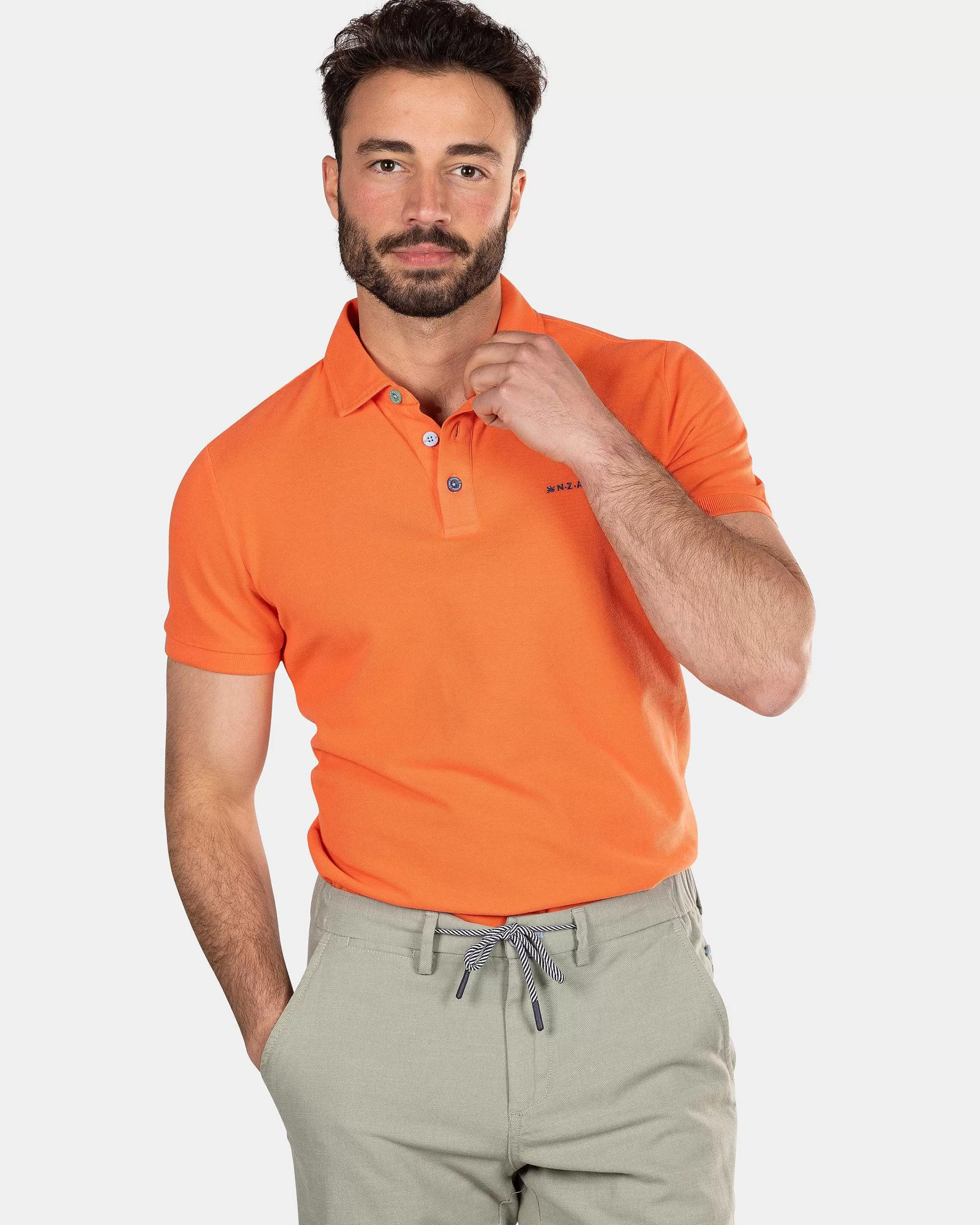 effen_polo_van_katoengolden_orange_3-2.webp NZA New Zealand Auckland Polo-Shirts | Effen Polo Van Katoen-Golden Orange