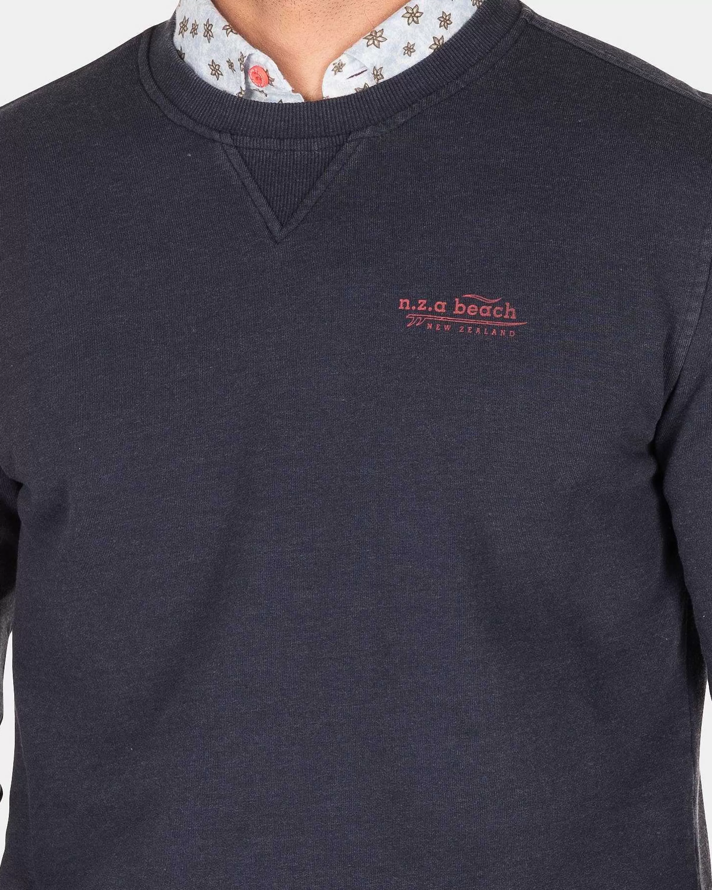 NZA New Zealand Auckland Sweats | Effen Sweater Met Ronde Hals-Traditional Navy