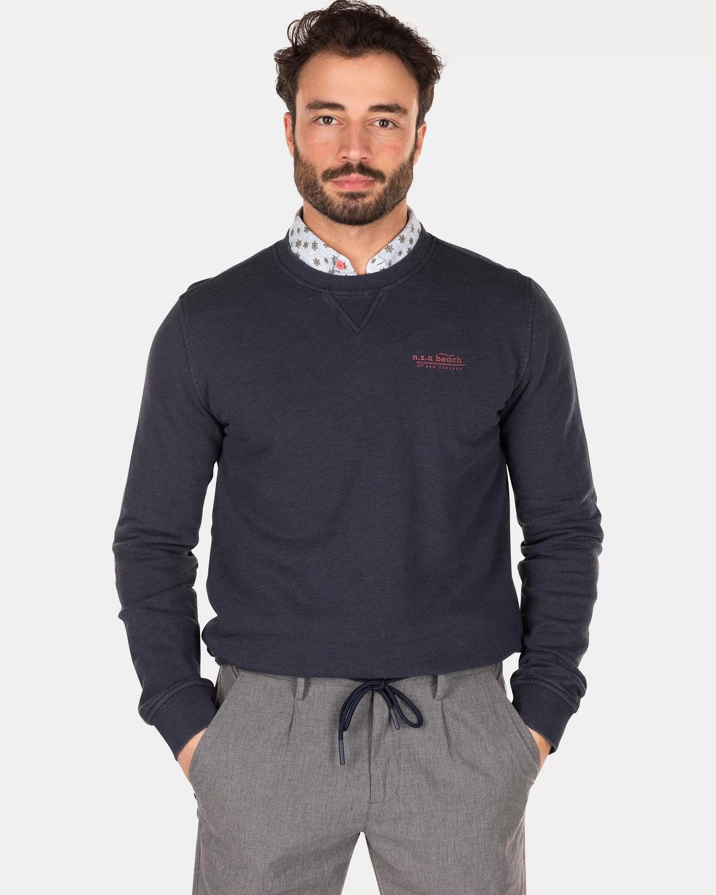 effen_sweater_met_ronde_halstraditional_navy_4-2.webp NZA New Zealand Auckland Sweats | Effen Sweater Met Ronde Hals-Traditional Navy