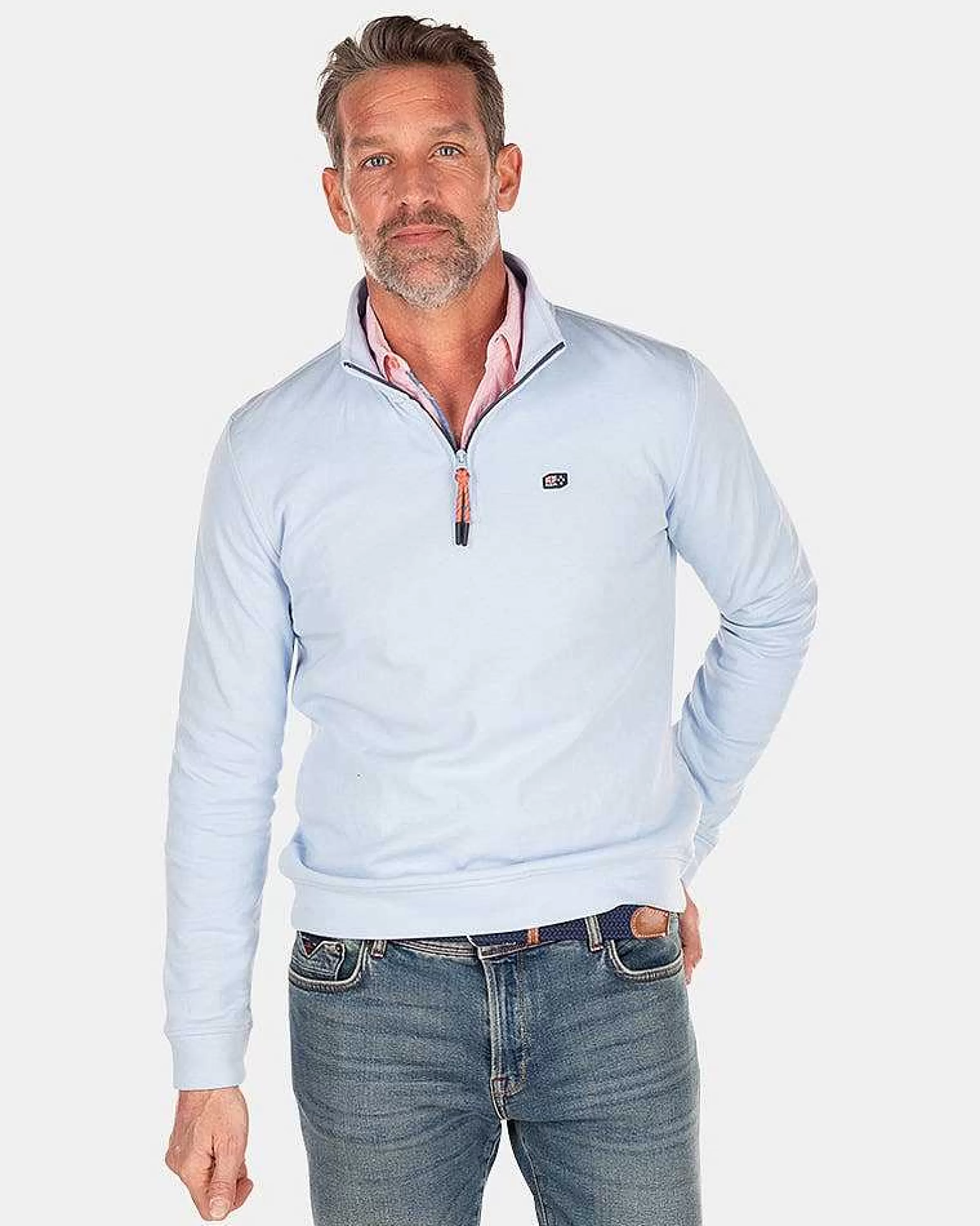 NZA New Zealand Auckland Sweats | Fleece Sweater Met Rits-Rhythm Blue