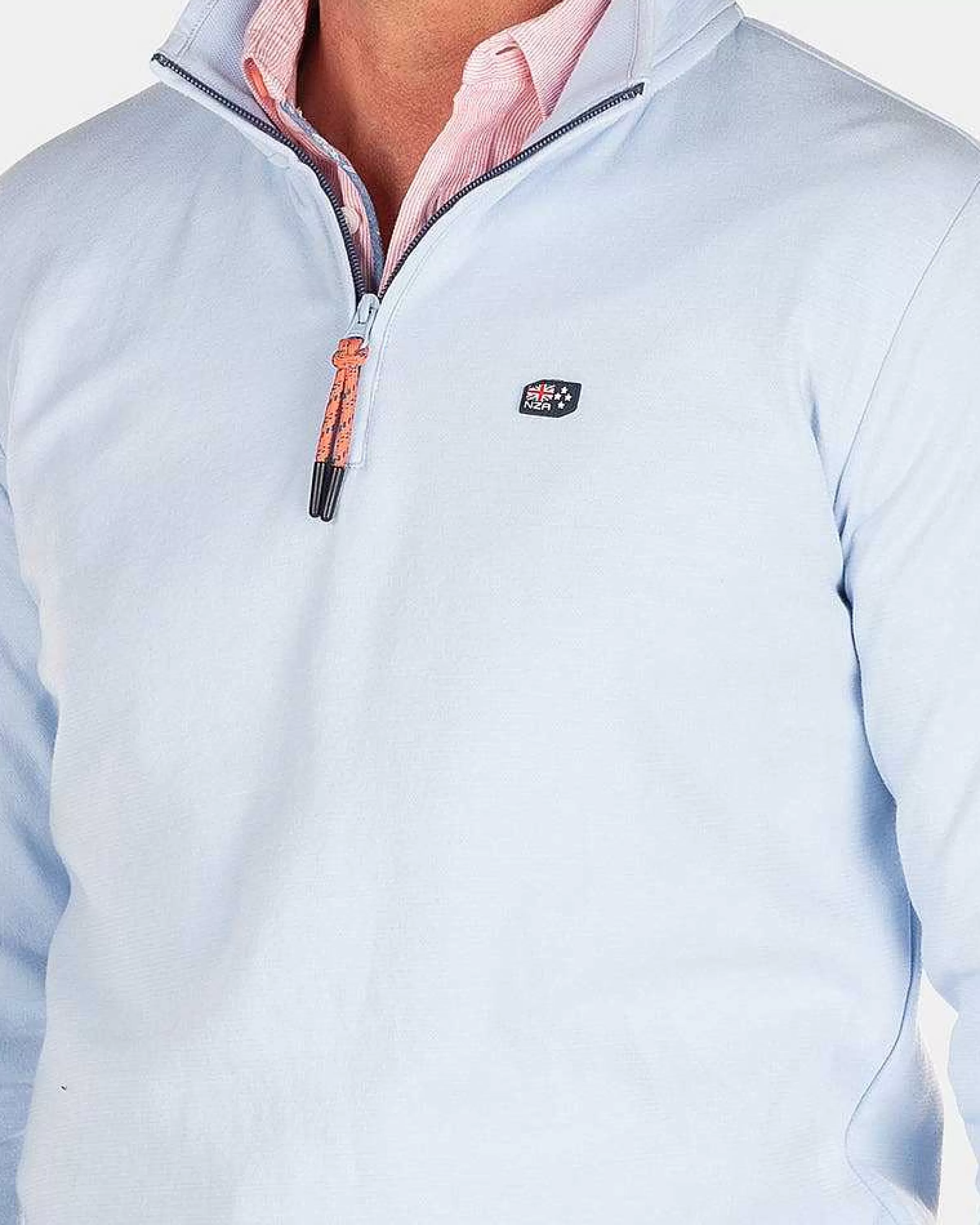 NZA New Zealand Auckland Sweats | Fleece Sweater Met Rits-Rhythm Blue