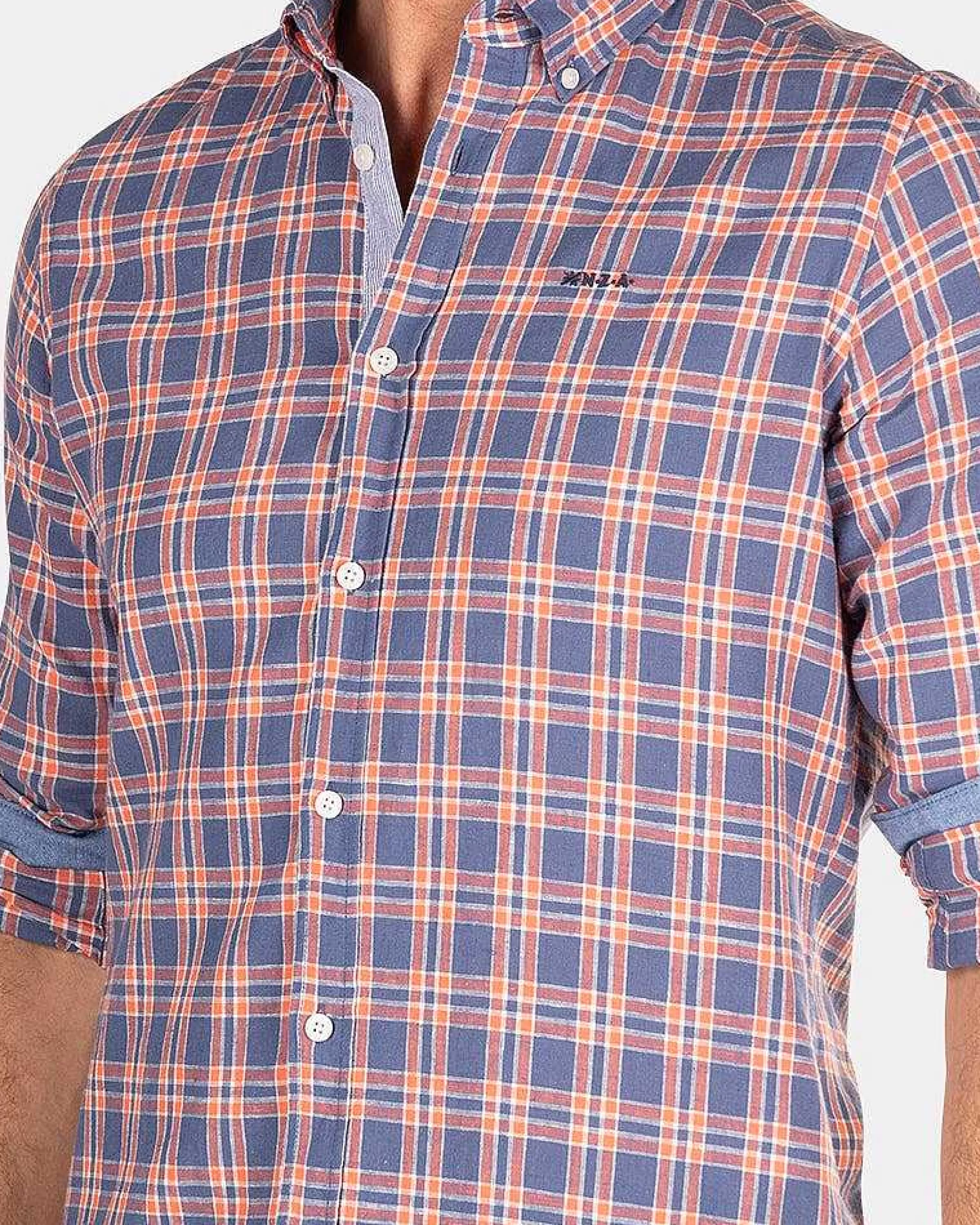 geruit_blauw_en_roze_overhemddusk_navy_3-2.webp NZA New Zealand Auckland Overhemden | Geruit Blauw En Roze Overhemd-Dusk Navy