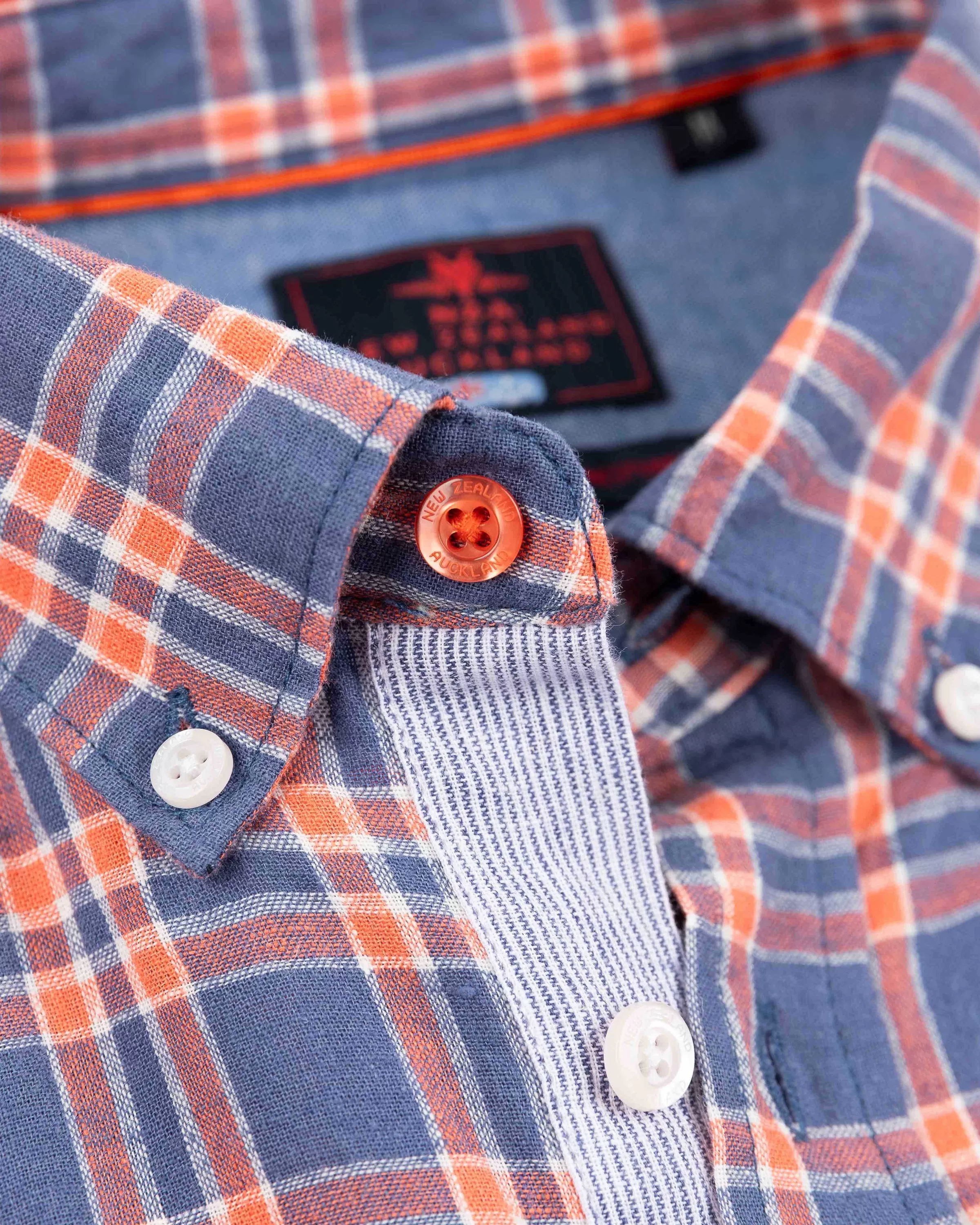 geruit_blauw_en_roze_overhemddusk_navy_6-2.webp NZA New Zealand Auckland Overhemden | Geruit Blauw En Roze Overhemd-Dusk Navy