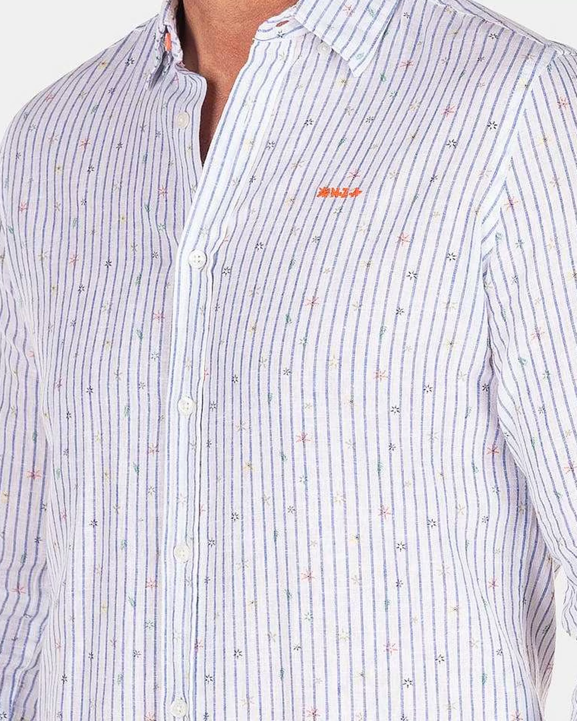 gestreept_linnen_overhemdwhite_multicolour_3-2.webp NZA New Zealand Auckland Overhemden | Gestreept Linnen Overhemd-White Multicolour