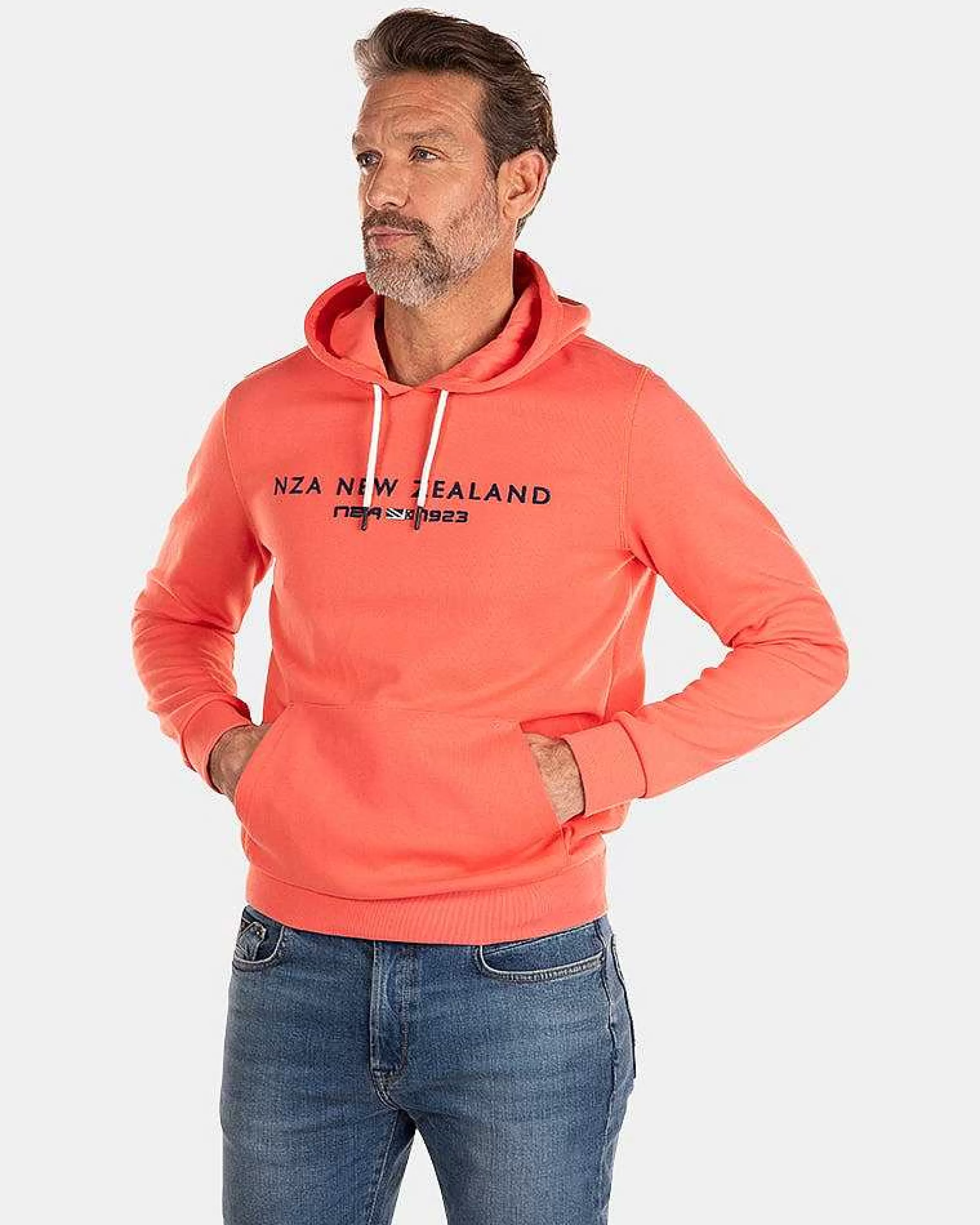 NZA New Zealand Auckland Sweats | Hoodie Met Groot Logo-Red Cider