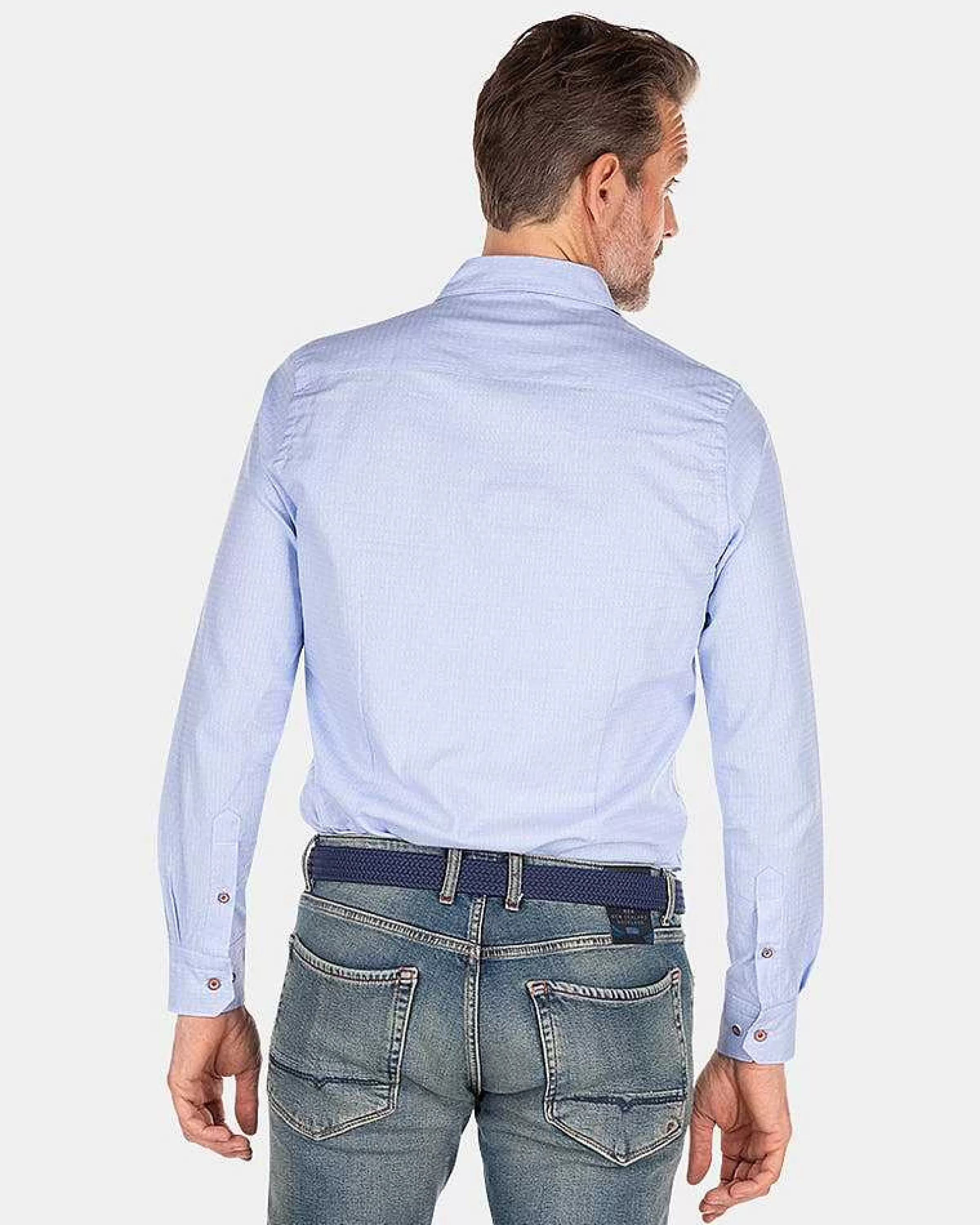 NZA New Zealand Auckland Overhemden | Katoenen Blauw Overhemd-Rhythm Blue