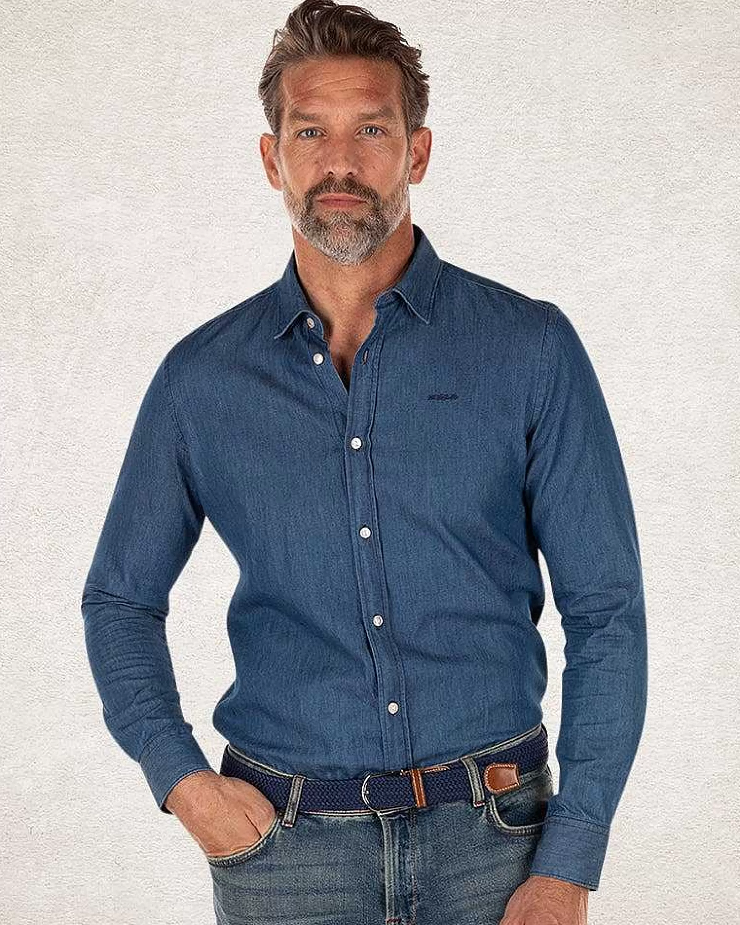 NZA New Zealand Auckland Overhemden | Katoenen Denim Overhemd