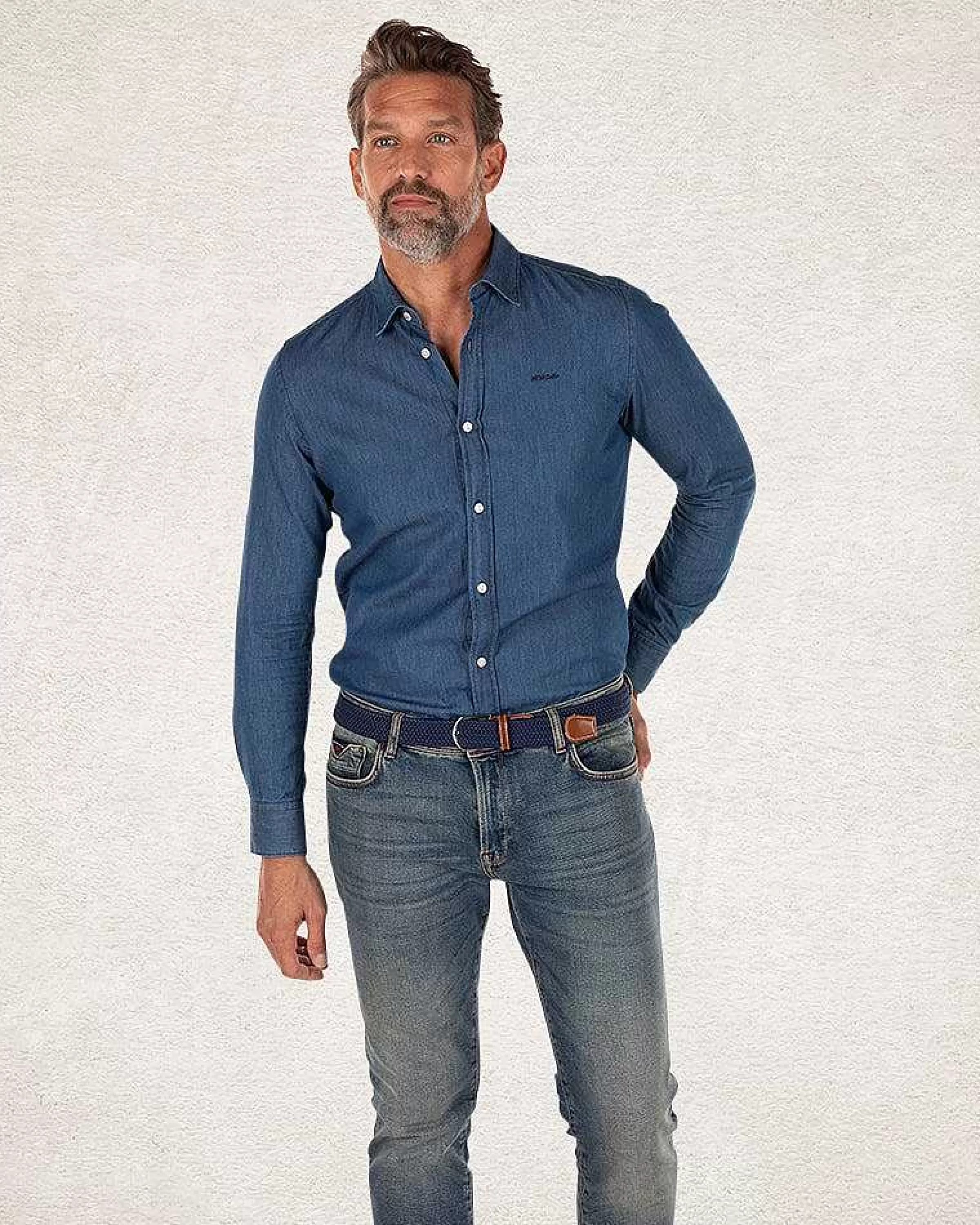 NZA New Zealand Auckland Overhemden | Katoenen Denim Overhemd
