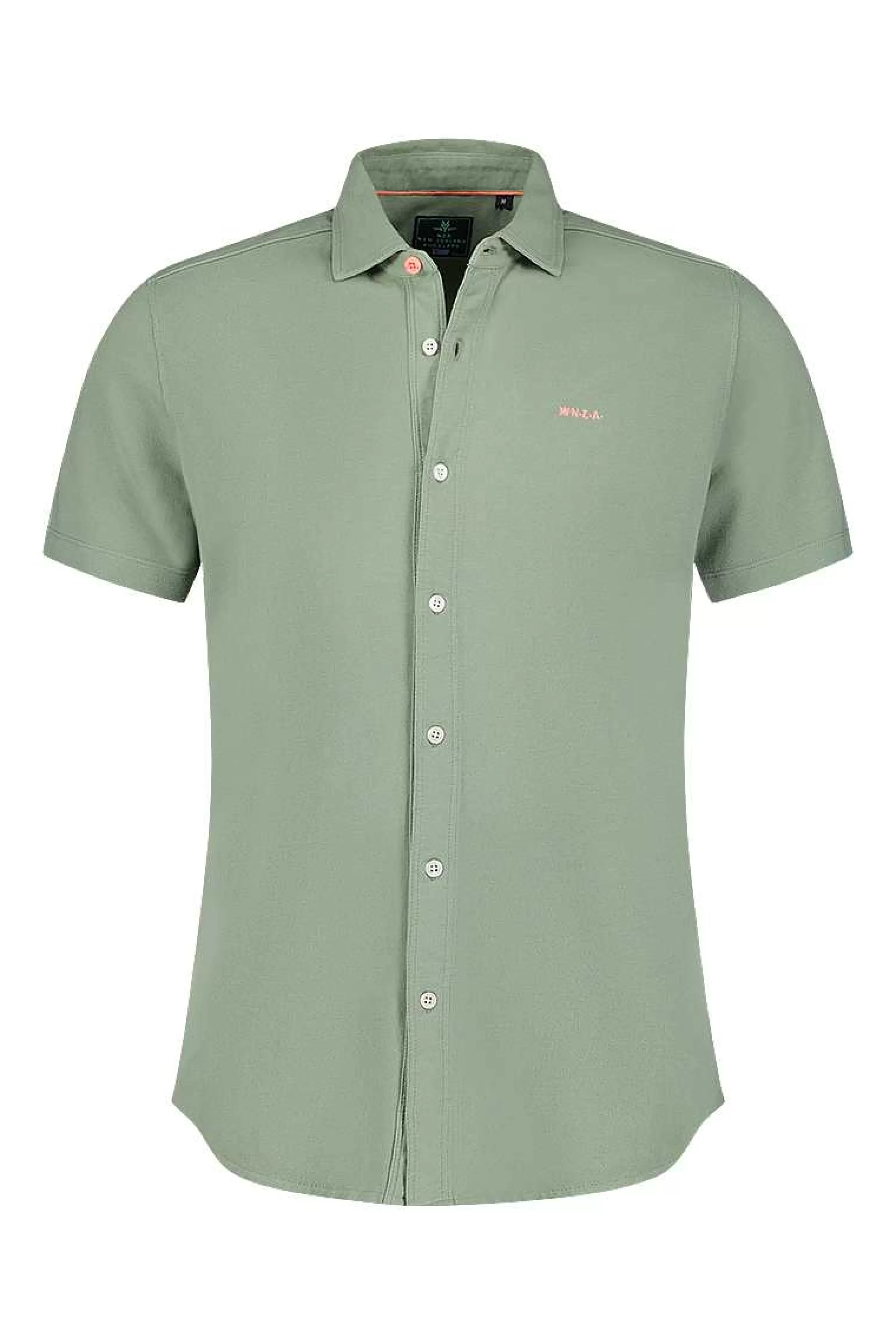 NZA New Zealand Auckland Overhemden | Katoenen Overhemd Met Korte Mouw-Mellow Army