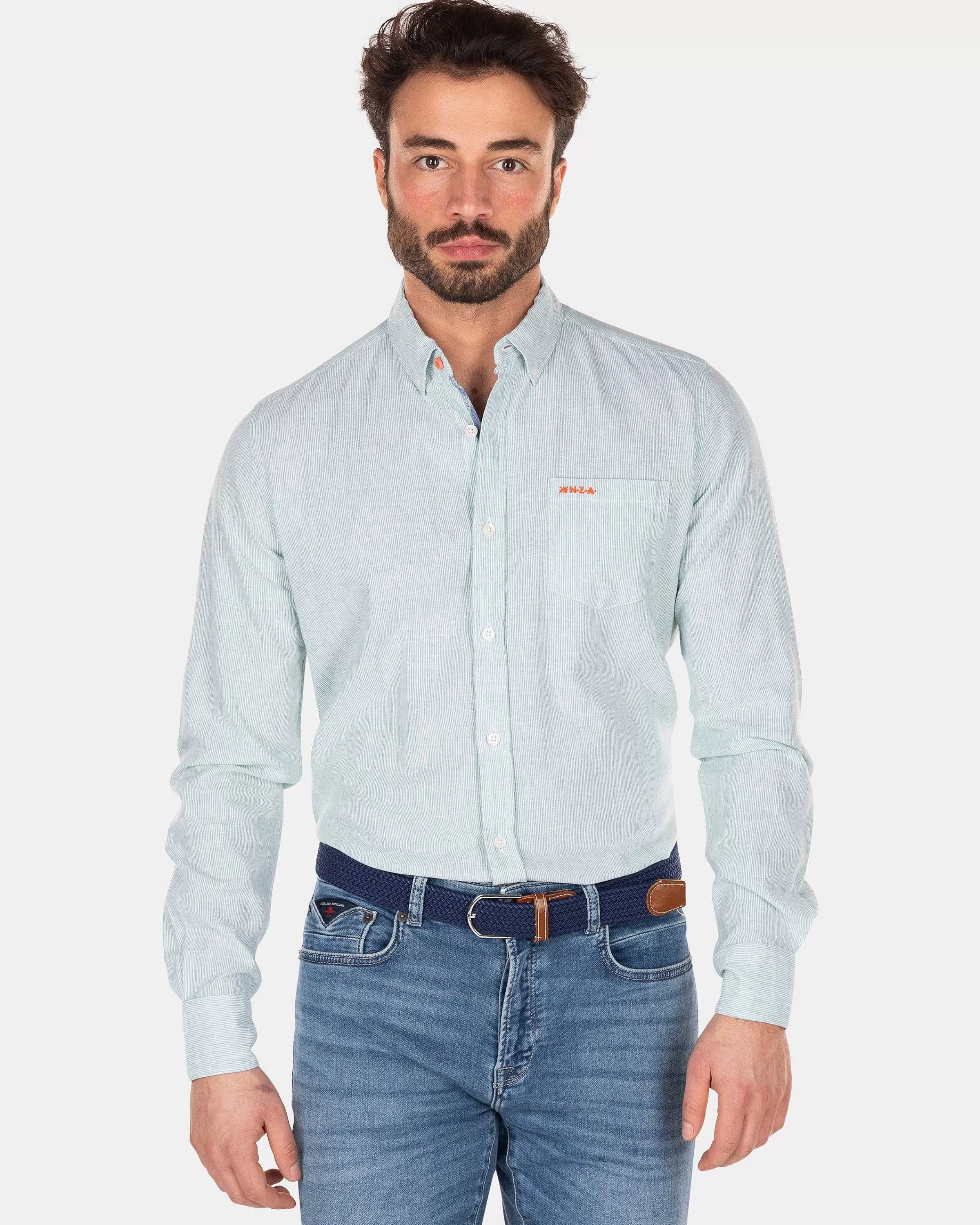 katoenen_overhemd_met_lange_mouwamazon_green_1-2.webp NZA New Zealand Auckland Overhemden | Katoenen Overhemd Met Lange Mouw-Amazon Green