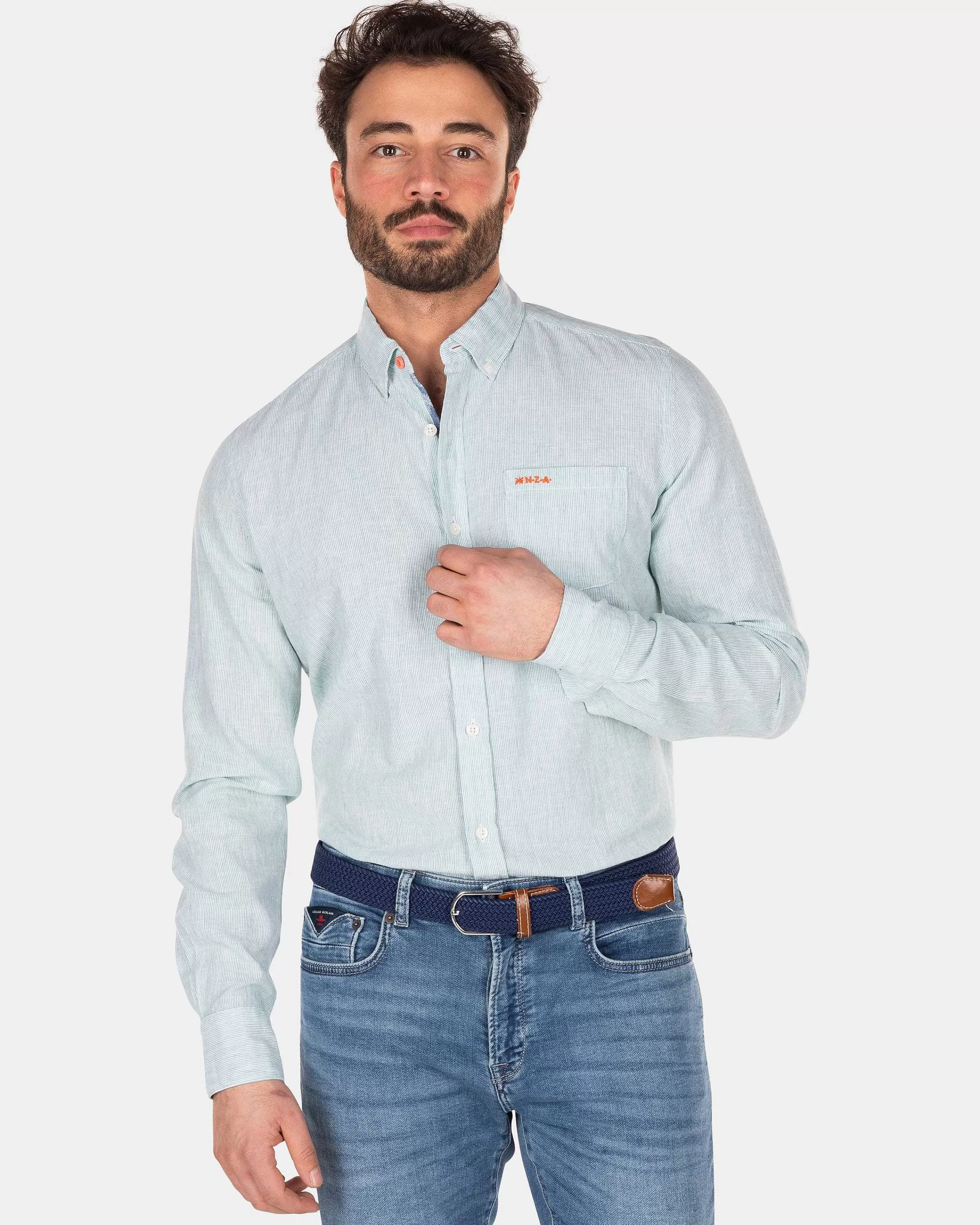 katoenen_overhemd_met_lange_mouwamazon_green_7-2.webp NZA New Zealand Auckland Overhemden | Katoenen Overhemd Met Lange Mouw-Amazon Green