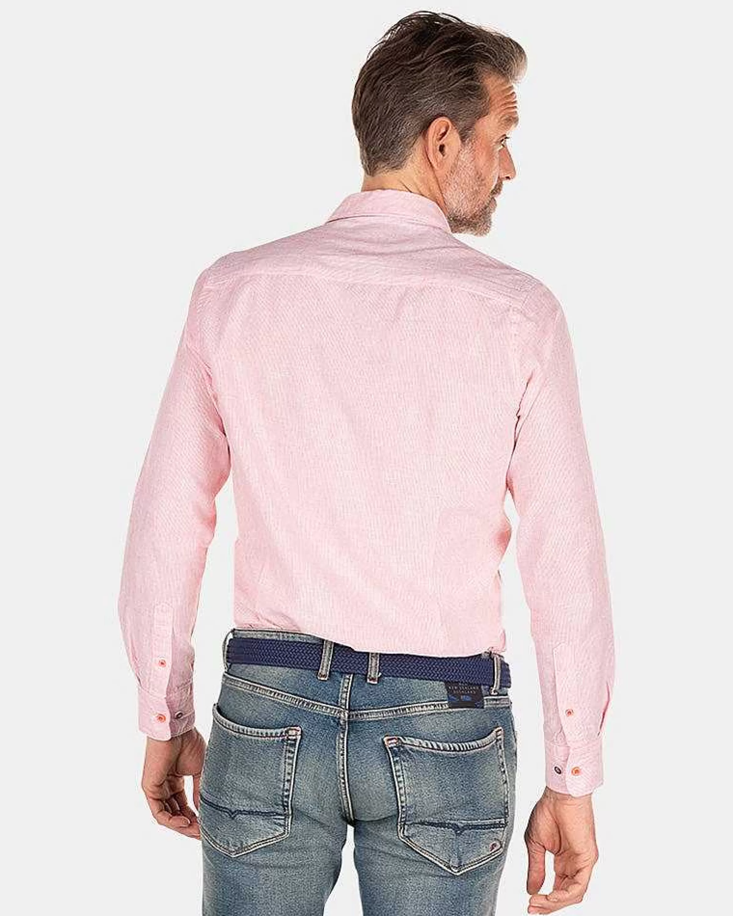 NZA New Zealand Auckland Overhemden | Katoenen Overhemd Met Lange Mouw-Golden Orange