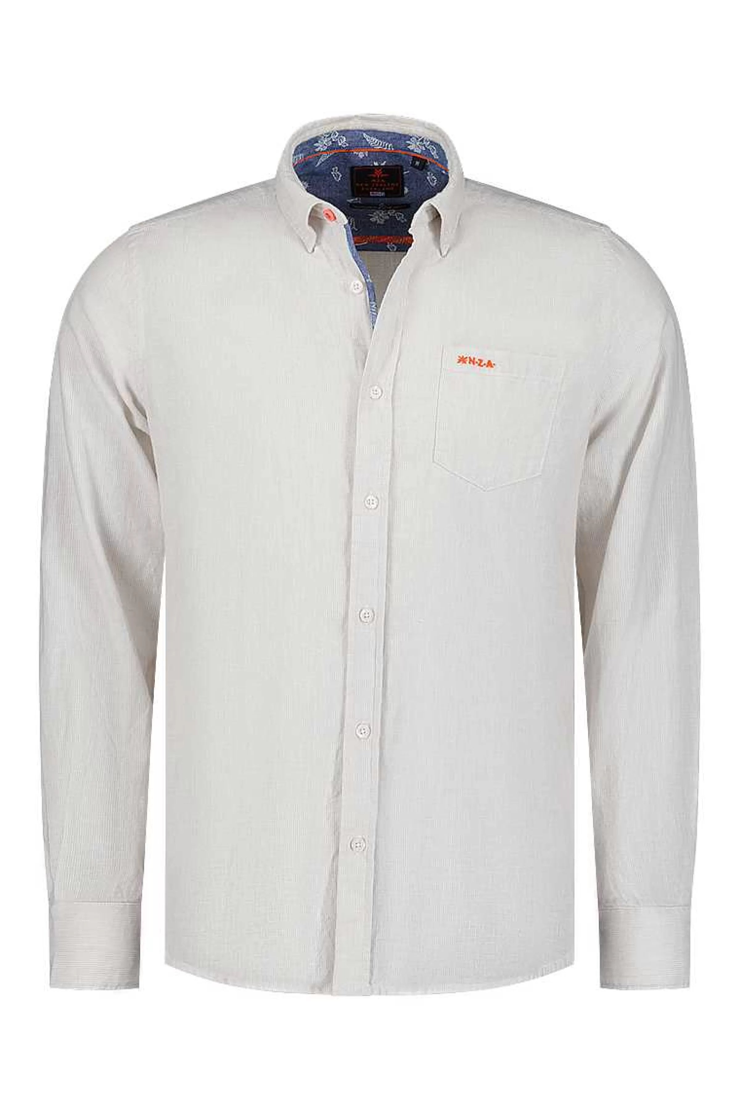 NZA New Zealand Auckland Overhemden | Katoenen Overhemd Met Lange Mouw-Shimmering Sand