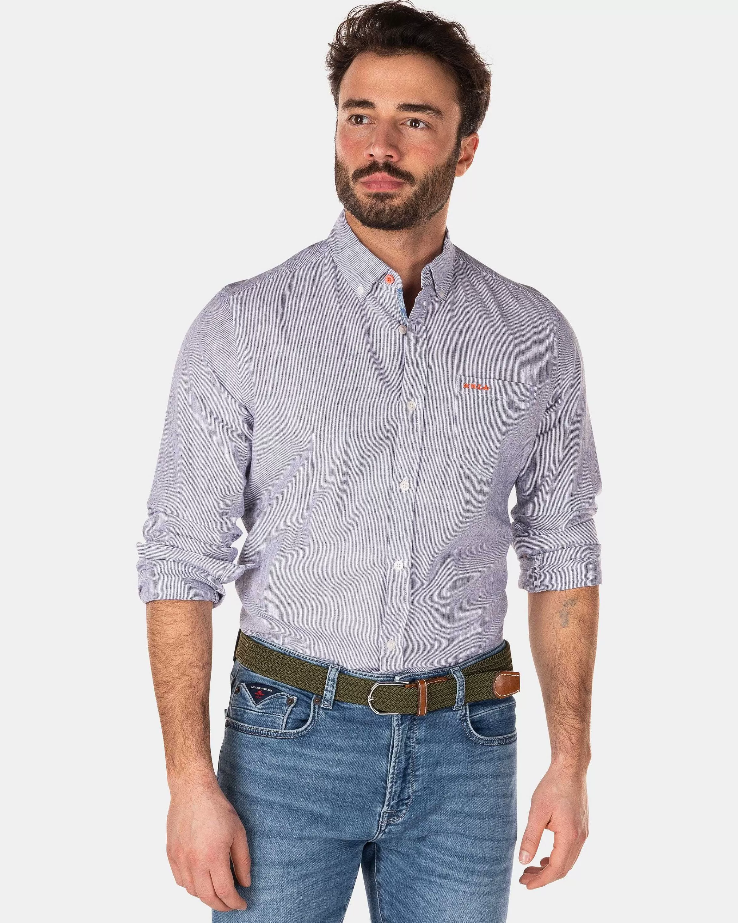 katoenen_overhemd_met_lange_mouwtraditional_navy_3-2.webp NZA New Zealand Auckland Overhemden | Katoenen Overhemd Met Lange Mouw-Traditional Navy