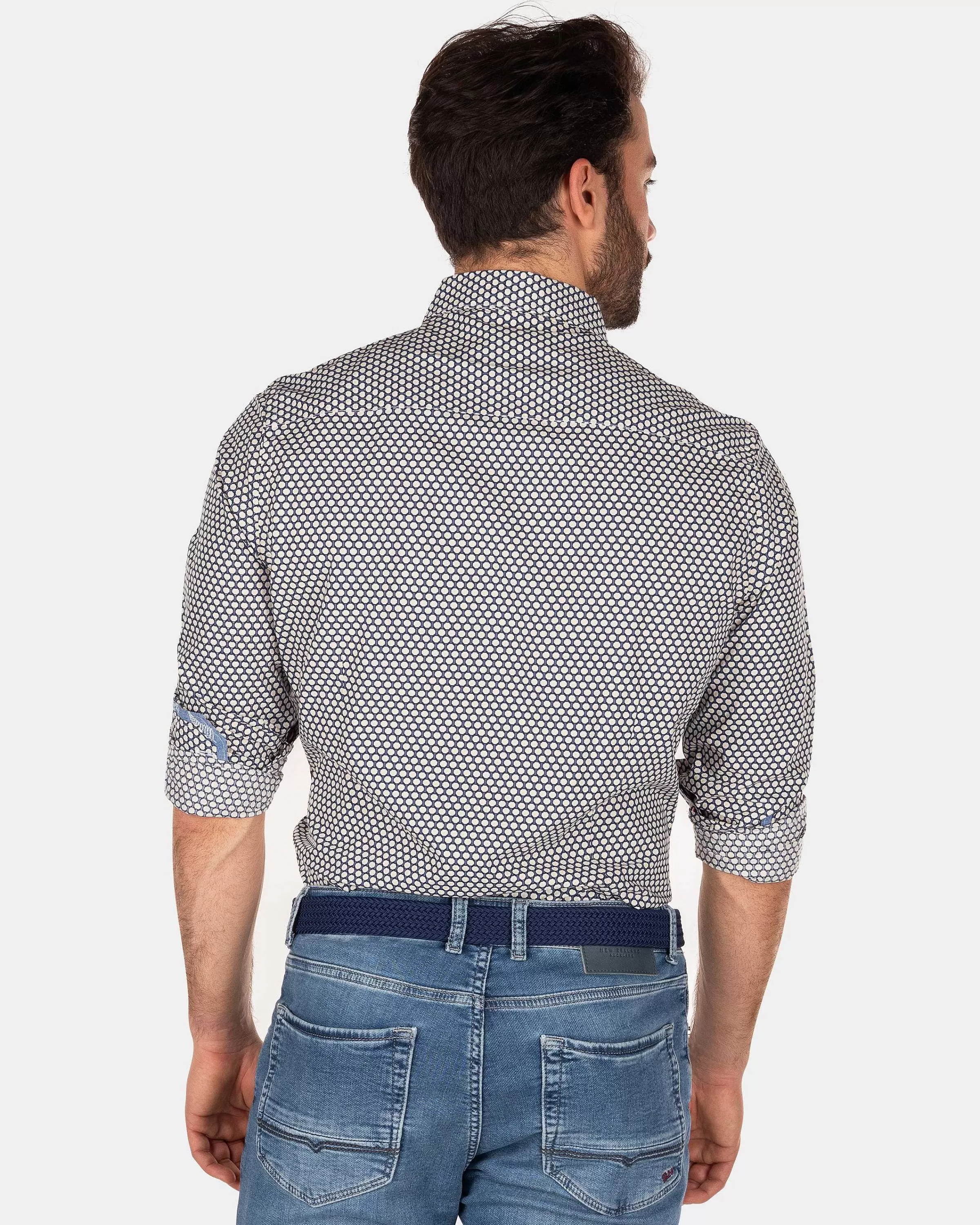 katoenen_overhemd_met_stippendusk_navy_2-2.webp NZA New Zealand Auckland Overhemden | Katoenen Overhemd Met Stippen-Dusk Navy