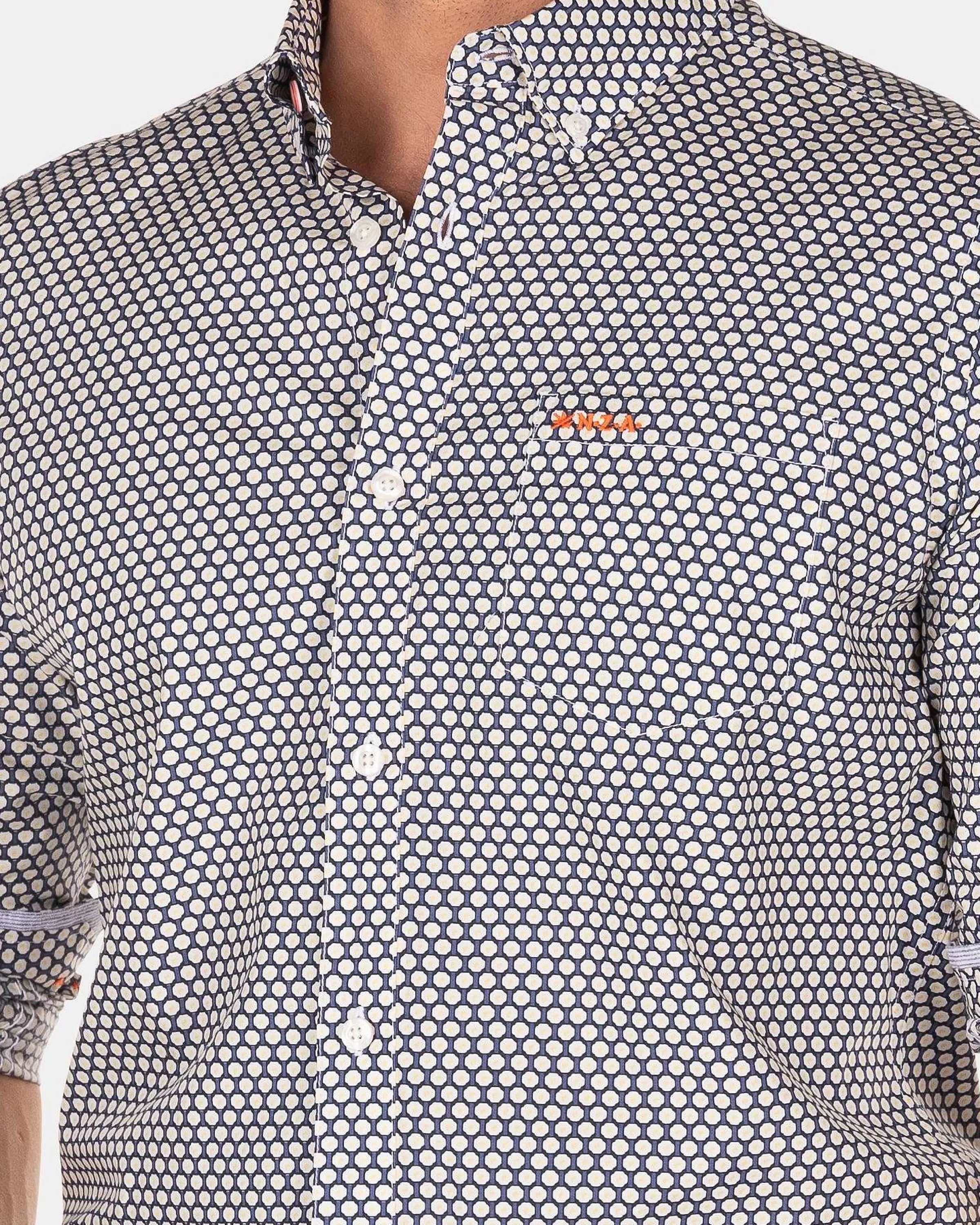 katoenen_overhemd_met_stippendusk_navy_3-2.webp NZA New Zealand Auckland Overhemden | Katoenen Overhemd Met Stippen-Dusk Navy