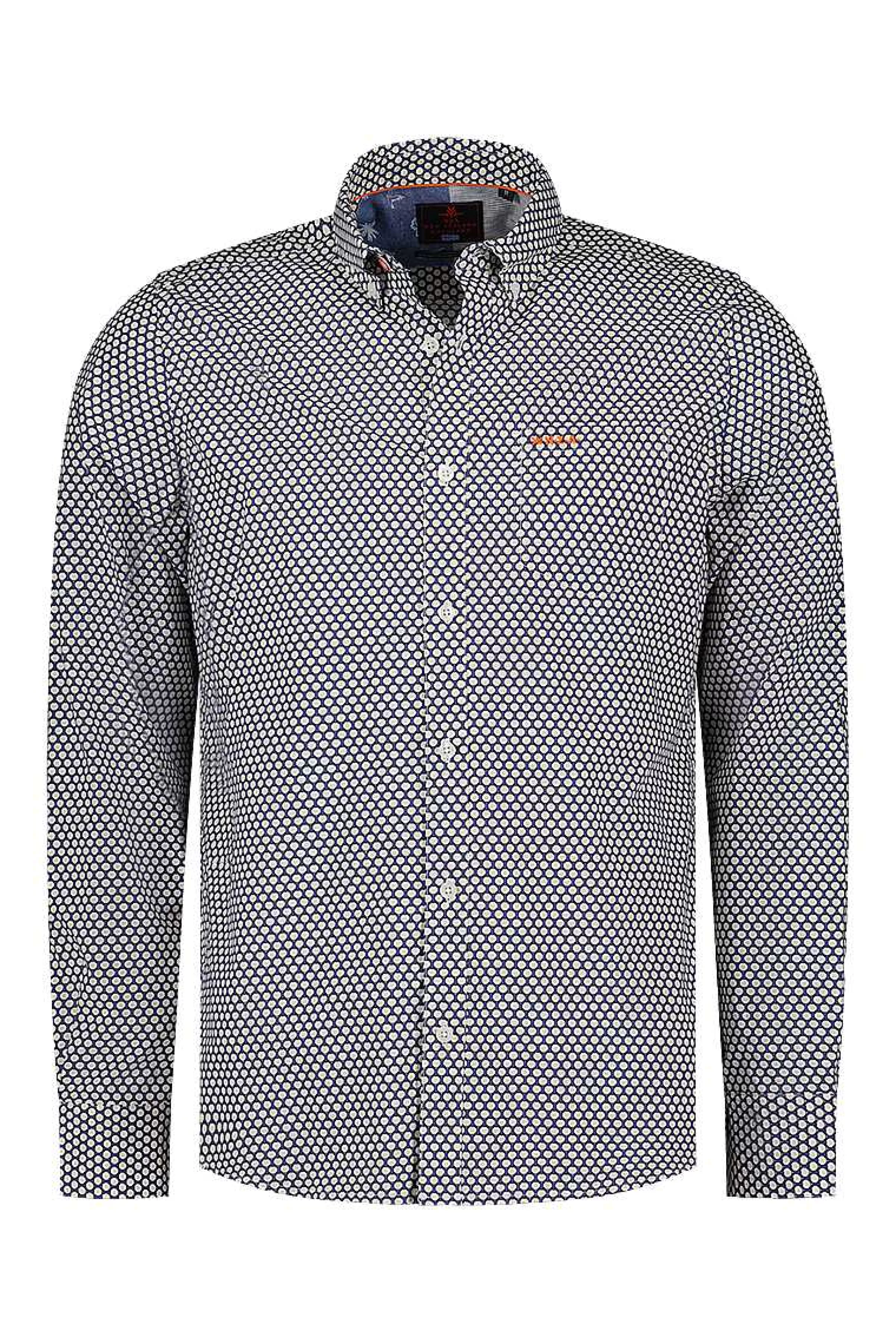 katoenen_overhemd_met_stippendusk_navy_5-2.webp NZA New Zealand Auckland Overhemden | Katoenen Overhemd Met Stippen-Dusk Navy