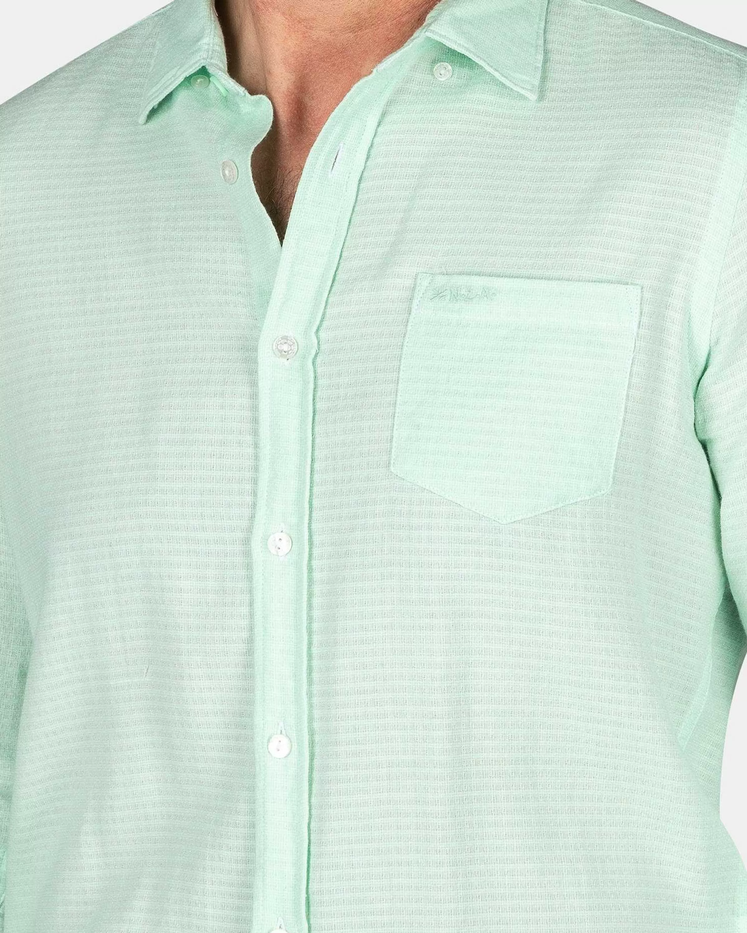 NZA New Zealand Auckland Overhemden | Katoenen Overhemd -Teal Green