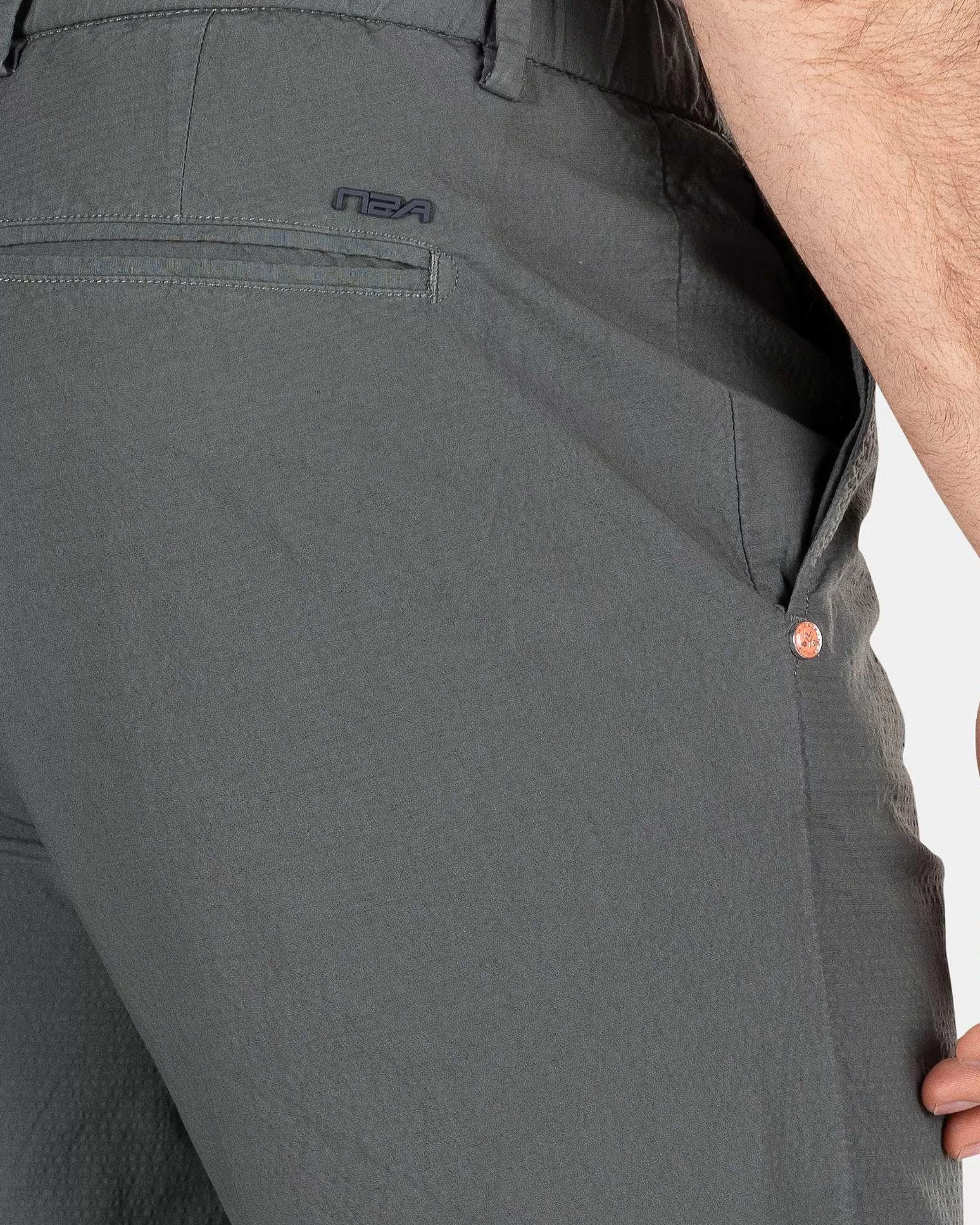NZA New Zealand Auckland Broeken | Korte Chino Van Katoen-Chalk Green