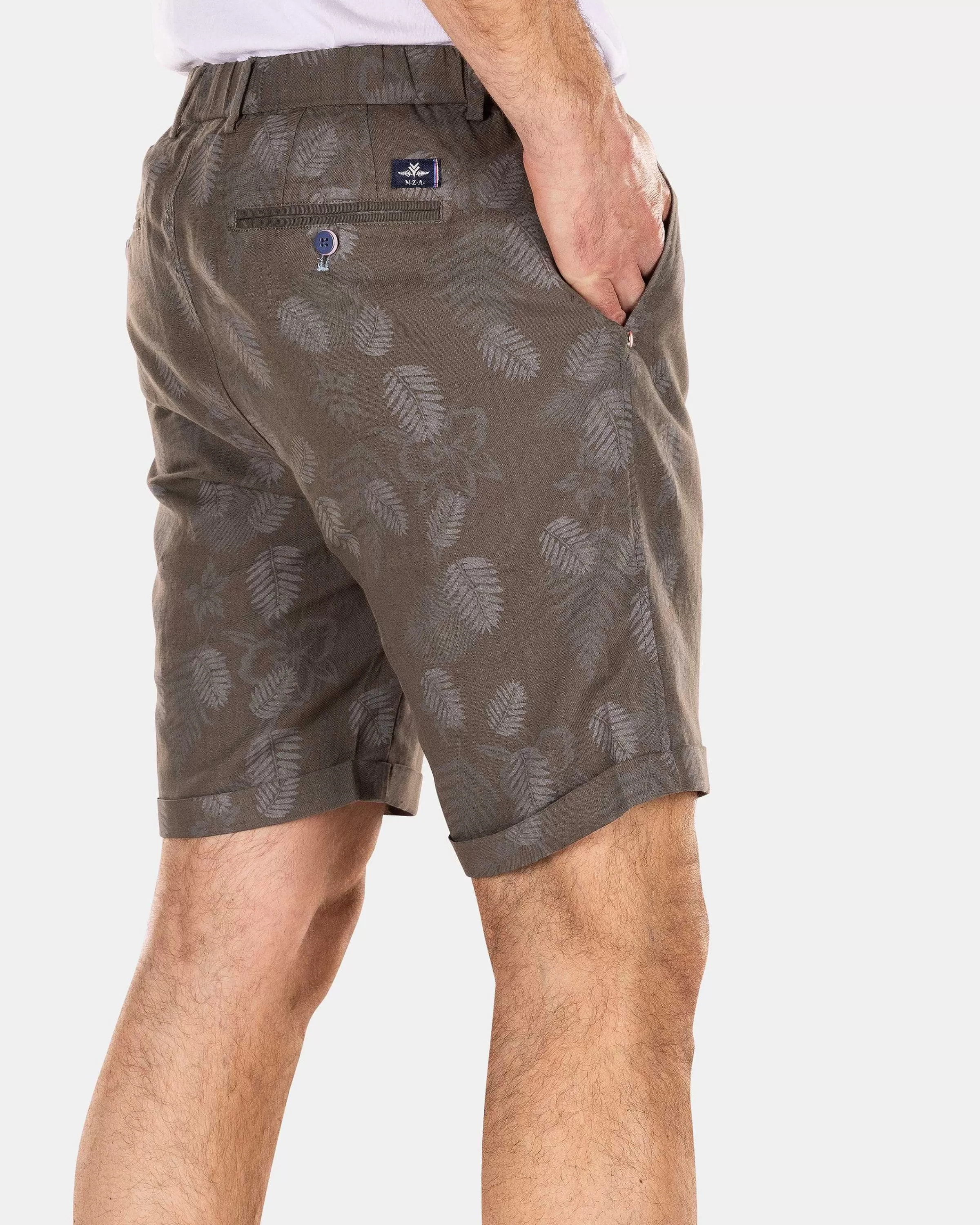 NZA New Zealand Auckland Broeken | Korte Chino Van Linnen-Misty Army