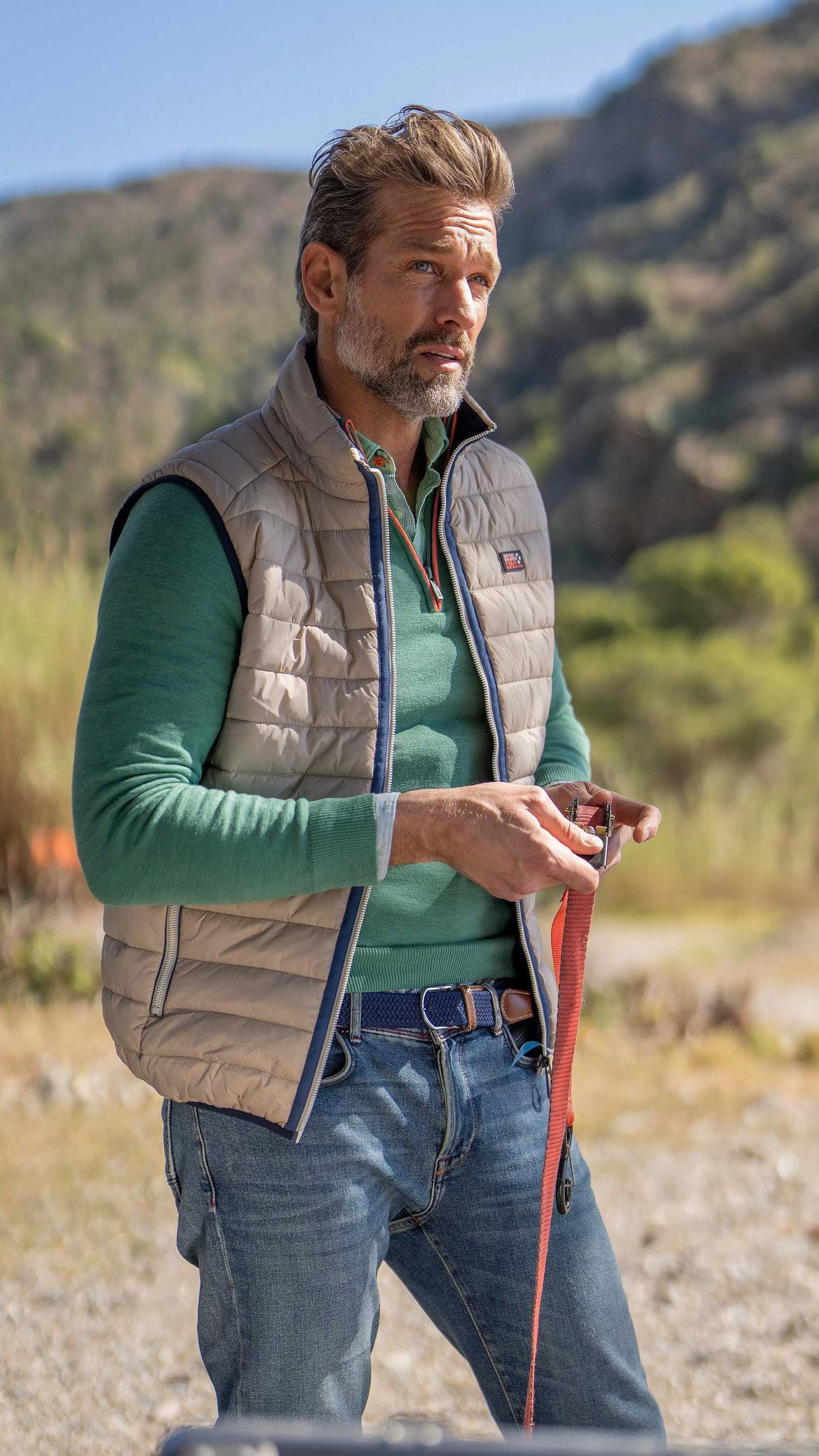 NZA New Zealand Auckland Jassen | Nylon Bodywarmer-Shimmering Sand