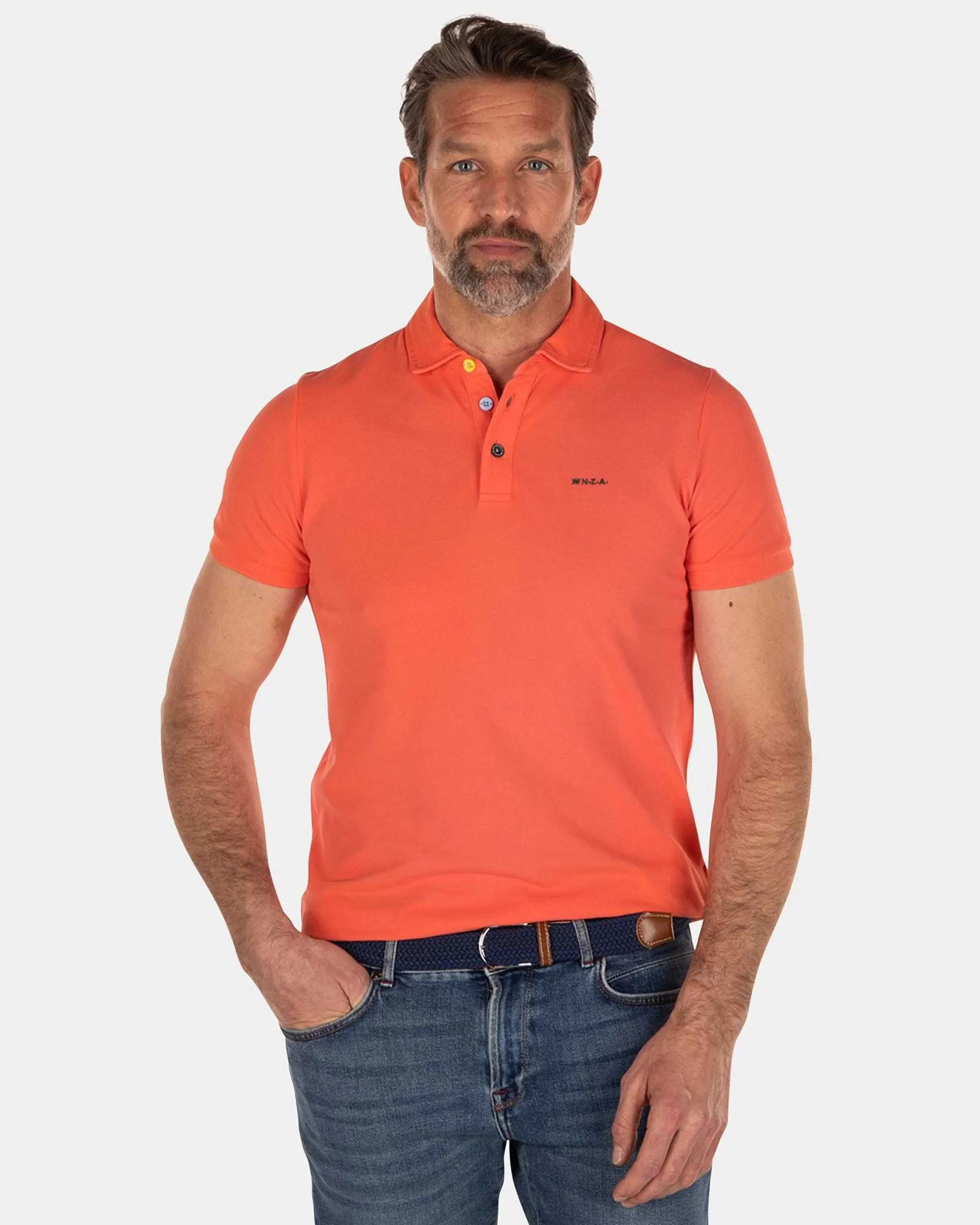 NZA New Zealand Auckland Polo-Shirts | Nza Heritage Polo Shirt-Burned Orange