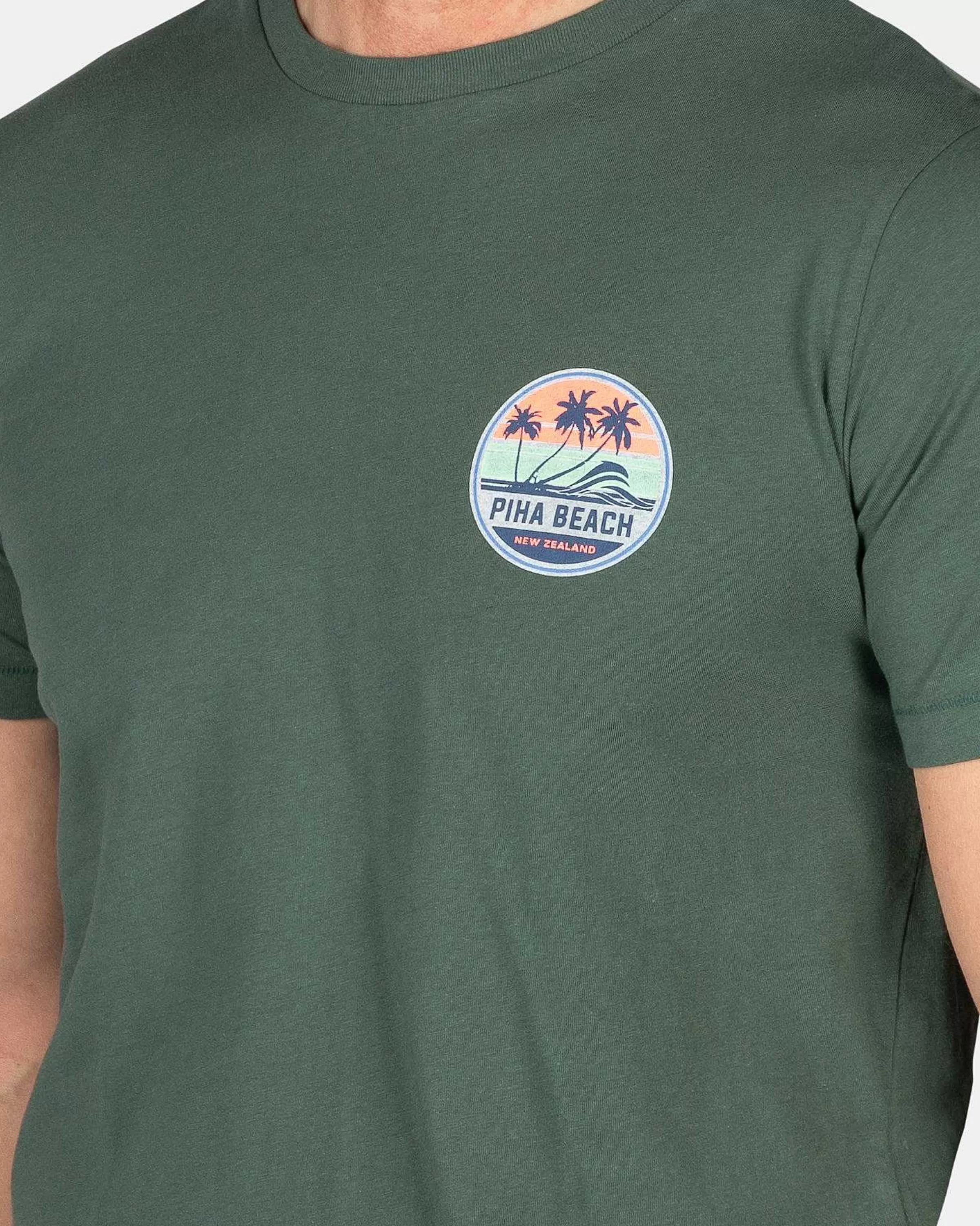 NZA New Zealand Auckland T-Shirts | T-Shirt Met Ronde Hals-Chalk Green