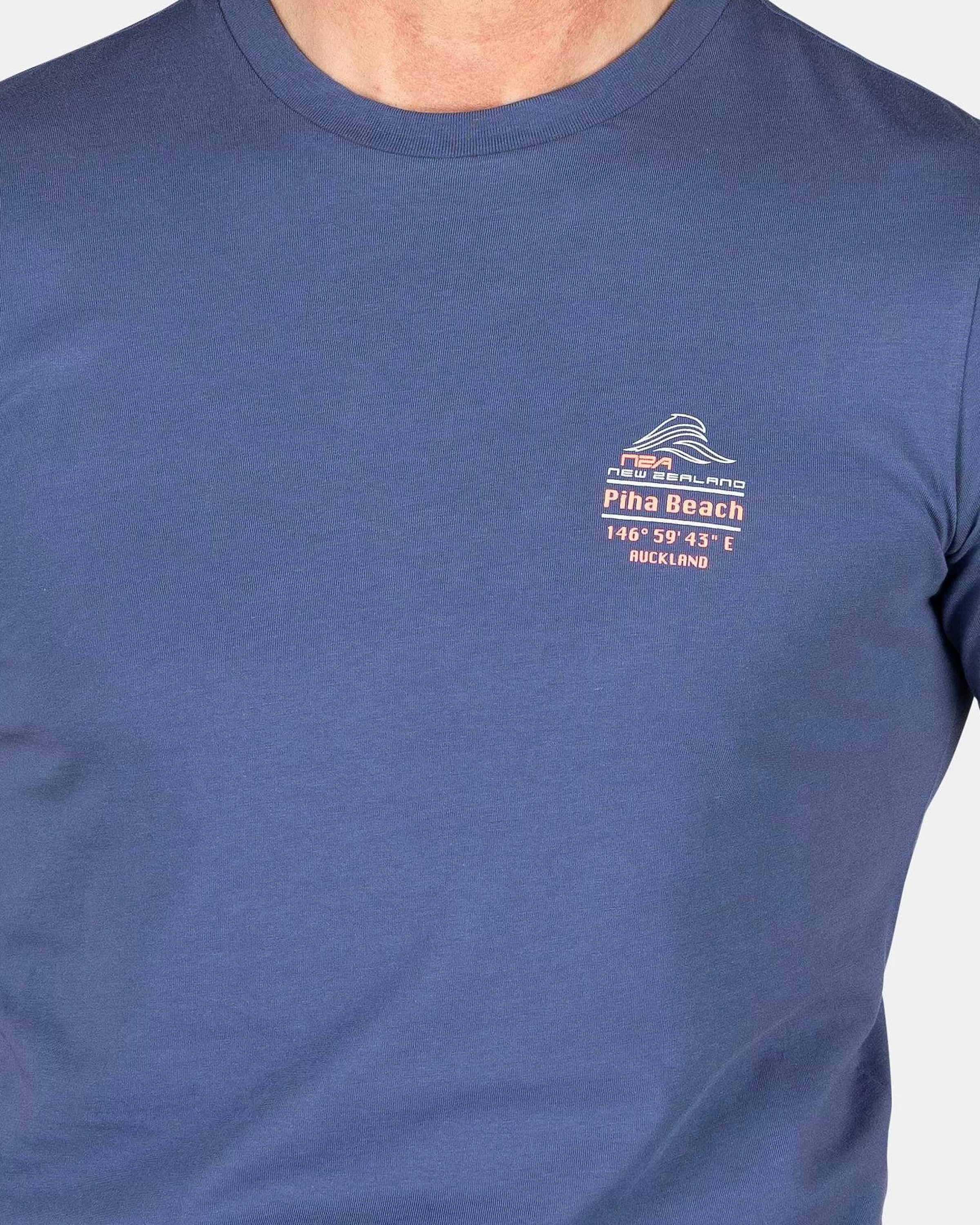 NZA New Zealand Auckland T-Shirts | T-Shirt Met Ronde Hals-Dusk Navy
