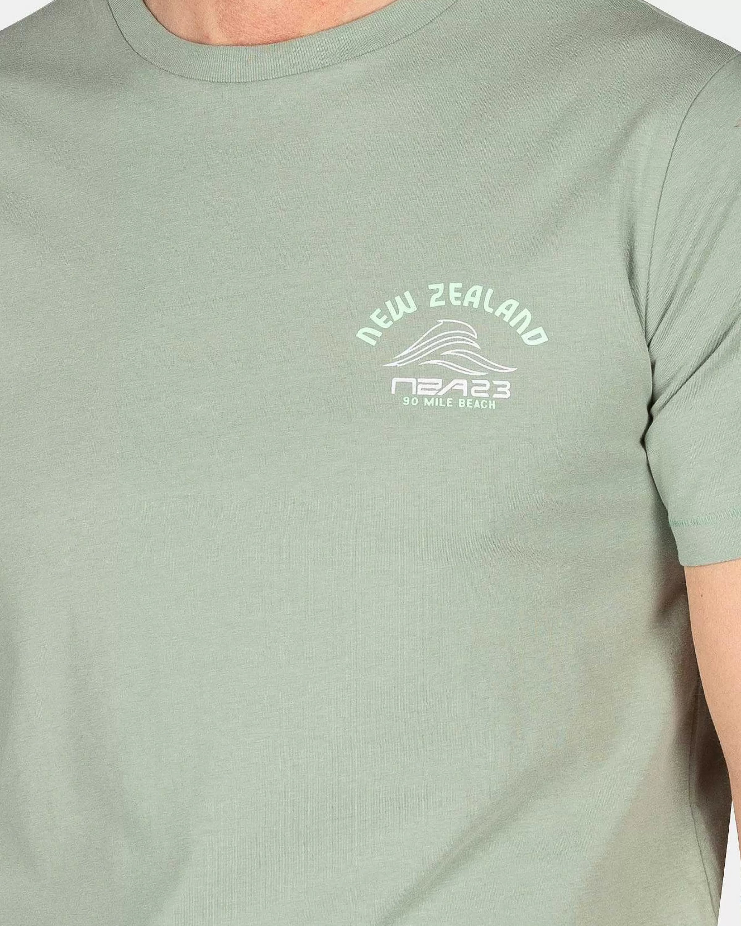 NZA New Zealand Auckland T-Shirts | T-Shirt Met Ronde Hals-Mellow Army