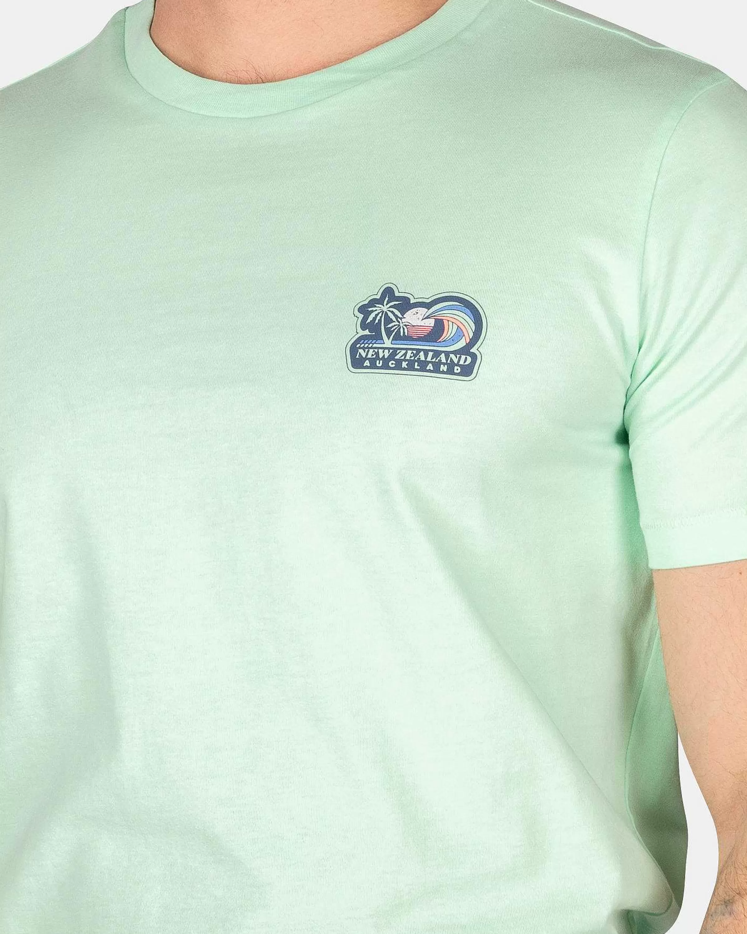 NZA New Zealand Auckland T-Shirts | T-Shirt Met Ronde Hals-Teal Green