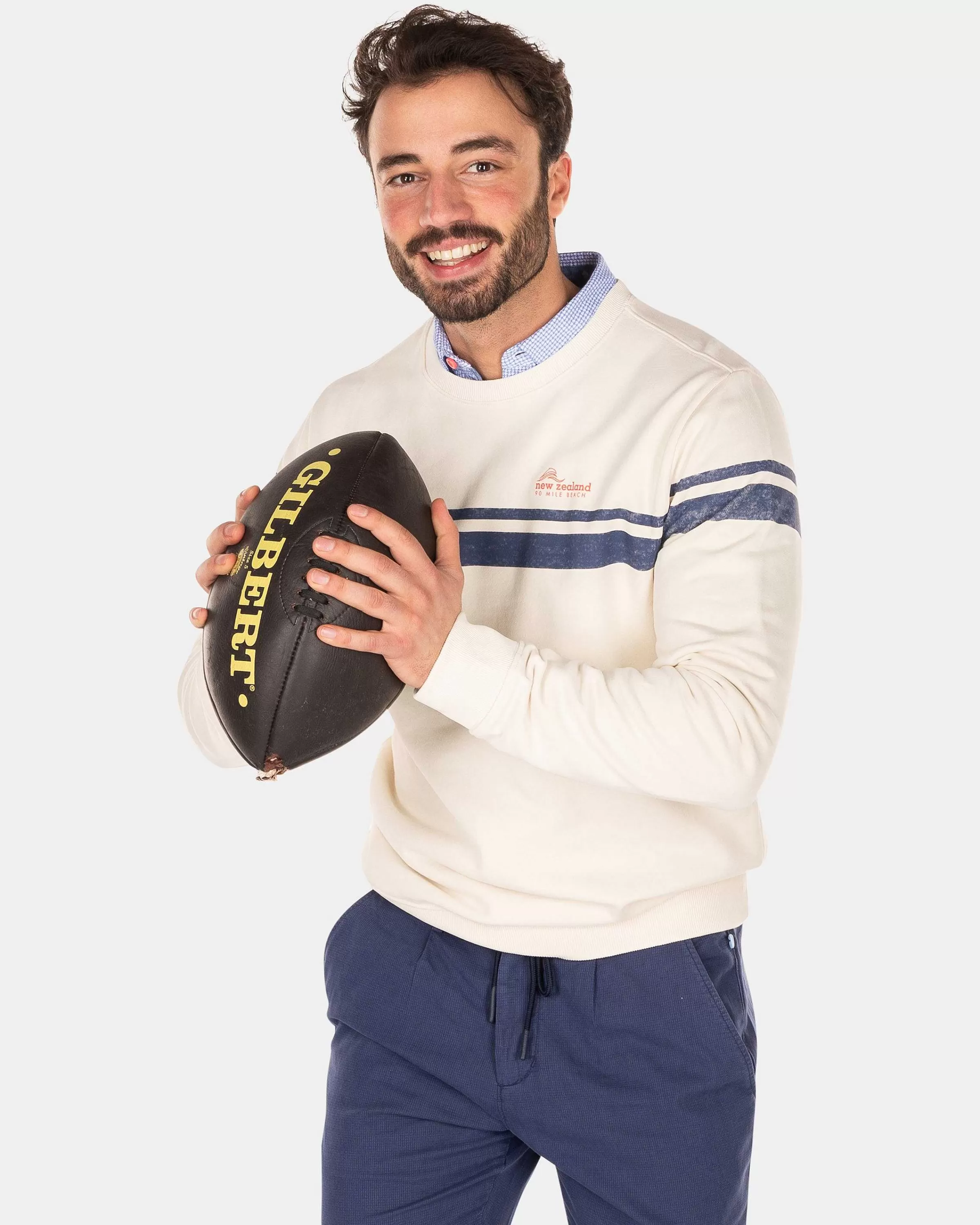 witte_sweater_met_blauwe_streepcream_5-2.webp NZA New Zealand Auckland Sweats | Witte Sweater Met Blauwe Streep-Cream